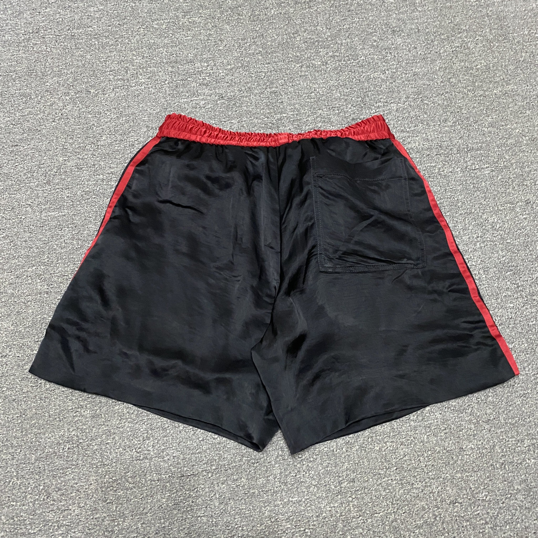 Gucci Black Satin Shorts — front