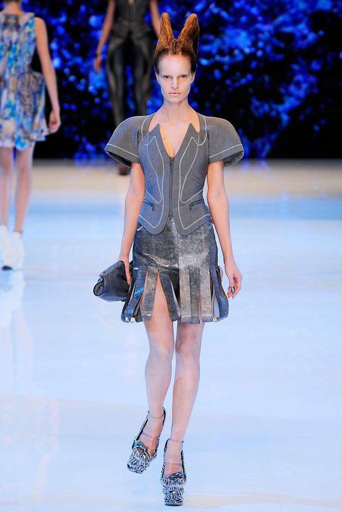Alexander McQueen S/S10 Atlantis Denim Jacket — front