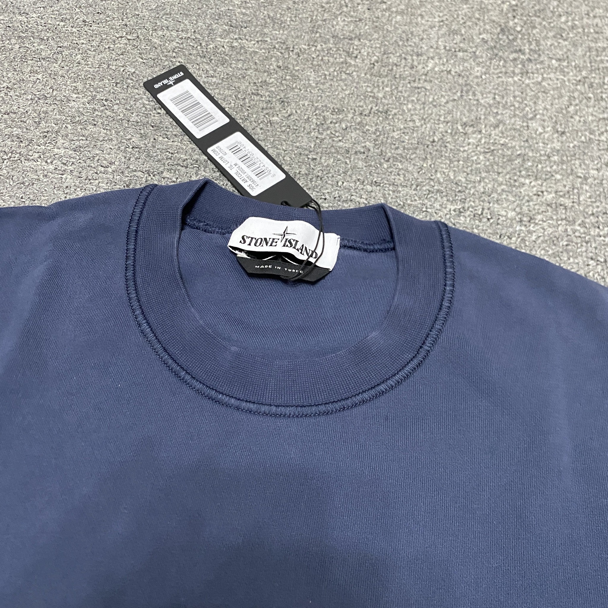 Stone Island Navy Crewneck Sweatshirt — back