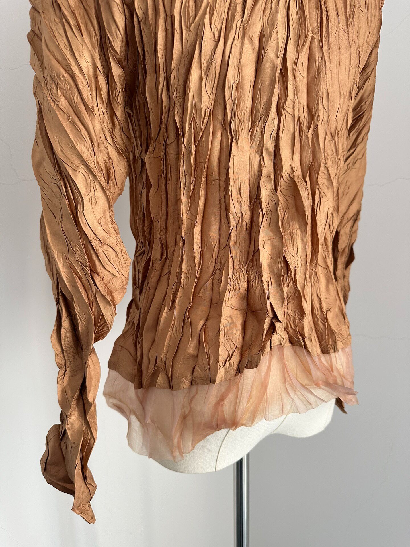 Issey Miyake Pleated Tulle Top — label