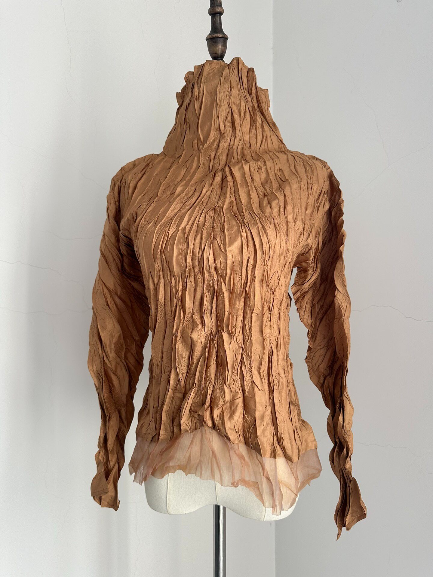 Issey Miyake Pleated Tulle Top
