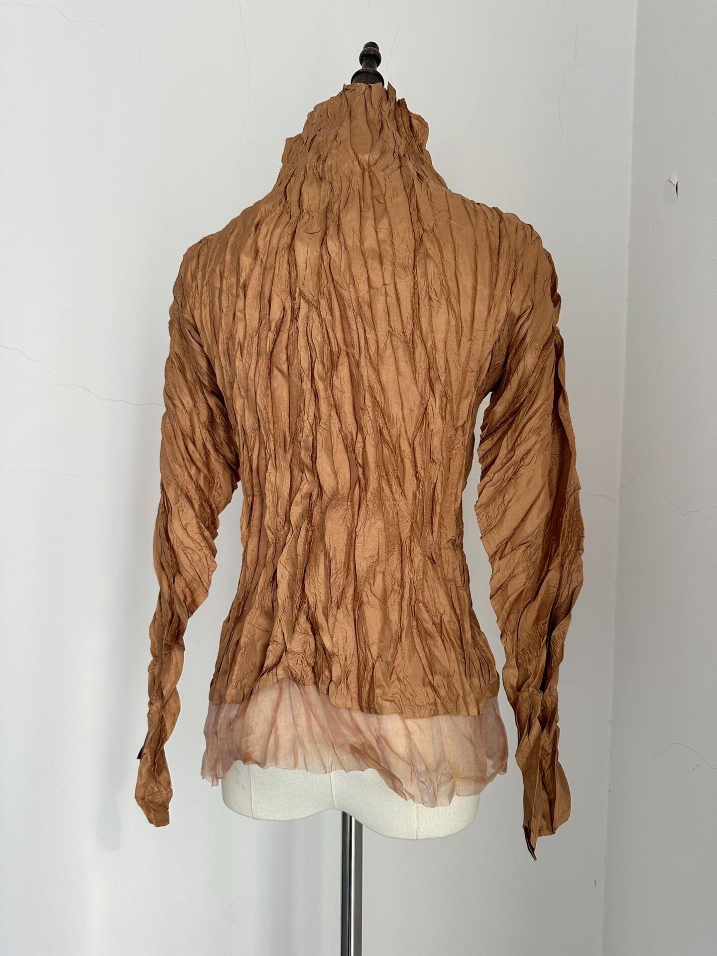Issey Miyake Pleated Tulle Top — detail
