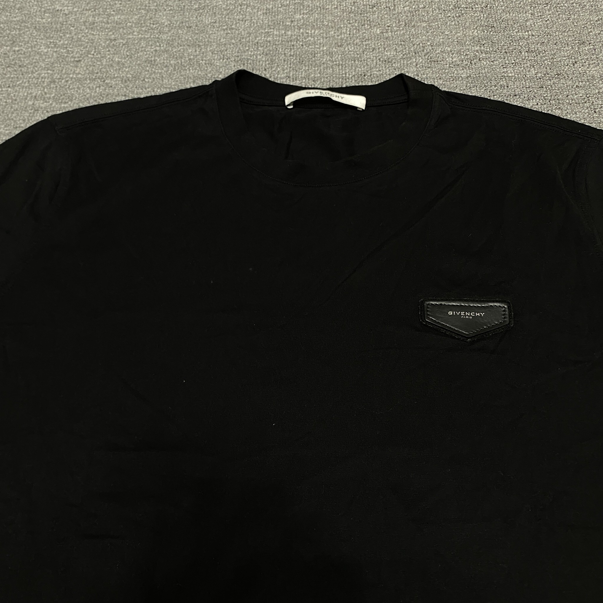 Givenchy Leather Logo Short Sleeve Tee — detail
