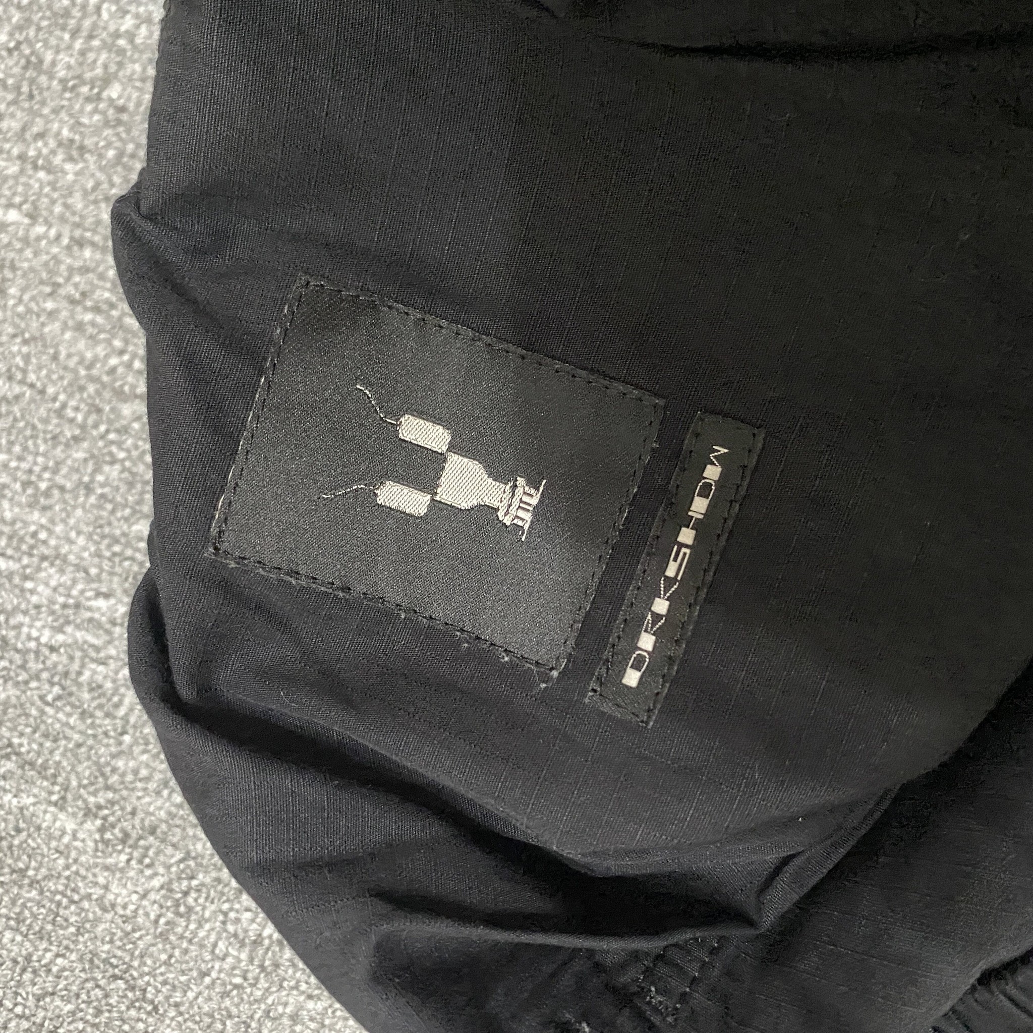 Rick Owens Double Ring Casual Cargo Pants — label