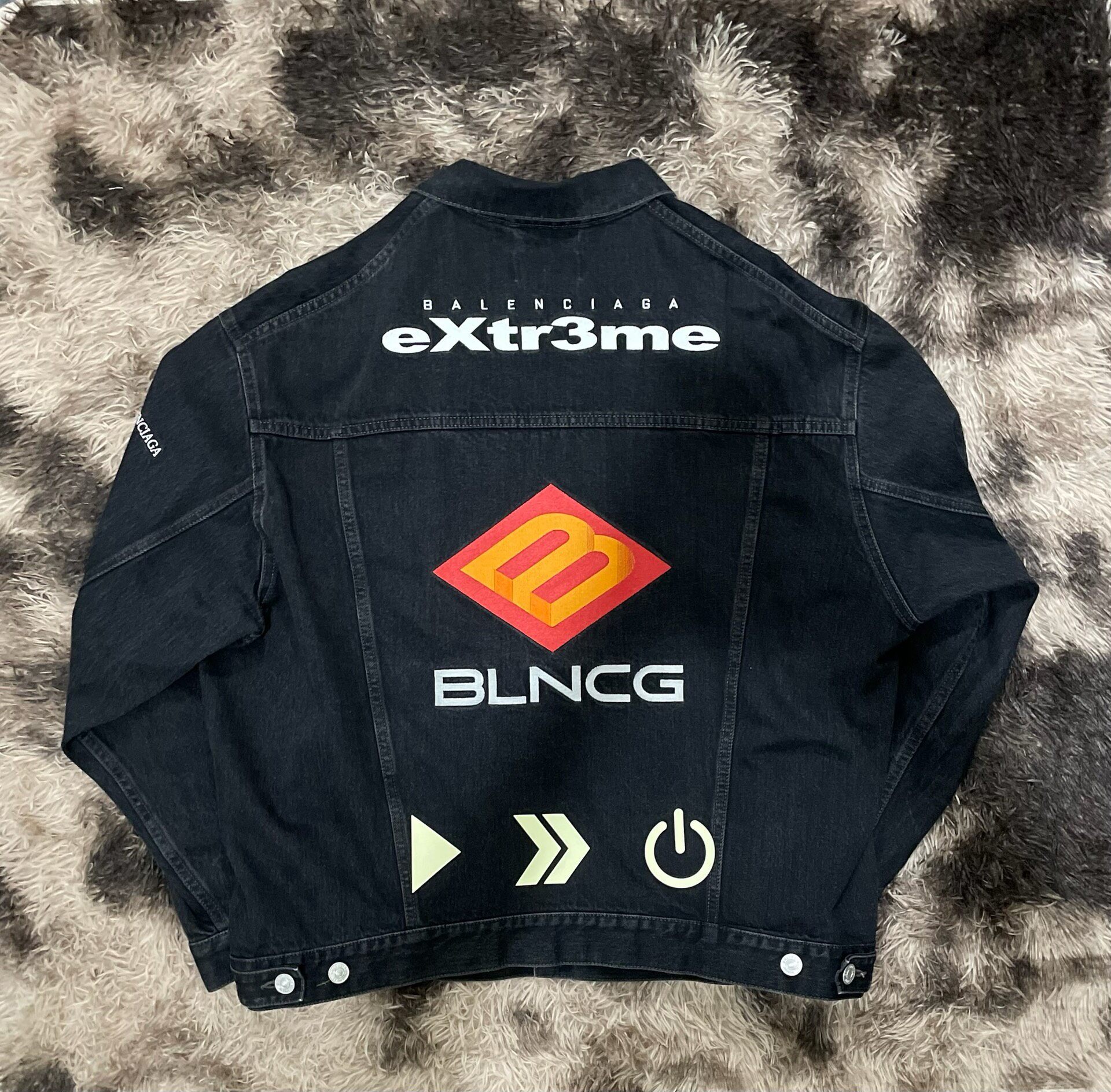Balenciaga FW21 Gamer Denim Jacket — front
