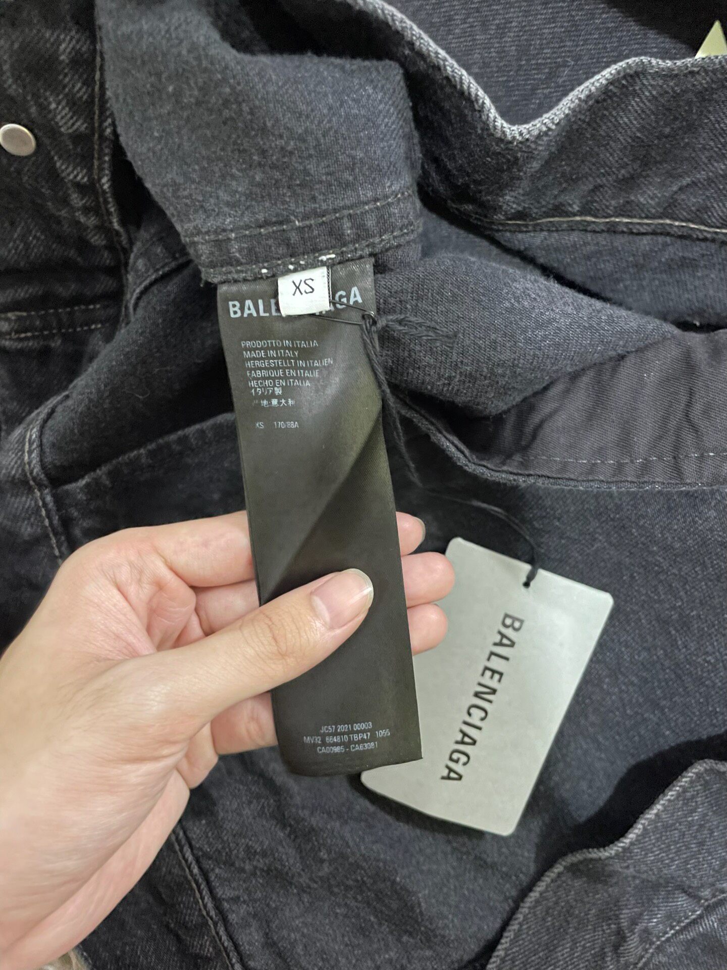 Balenciaga FW21 Gamer Denim Jacket — back