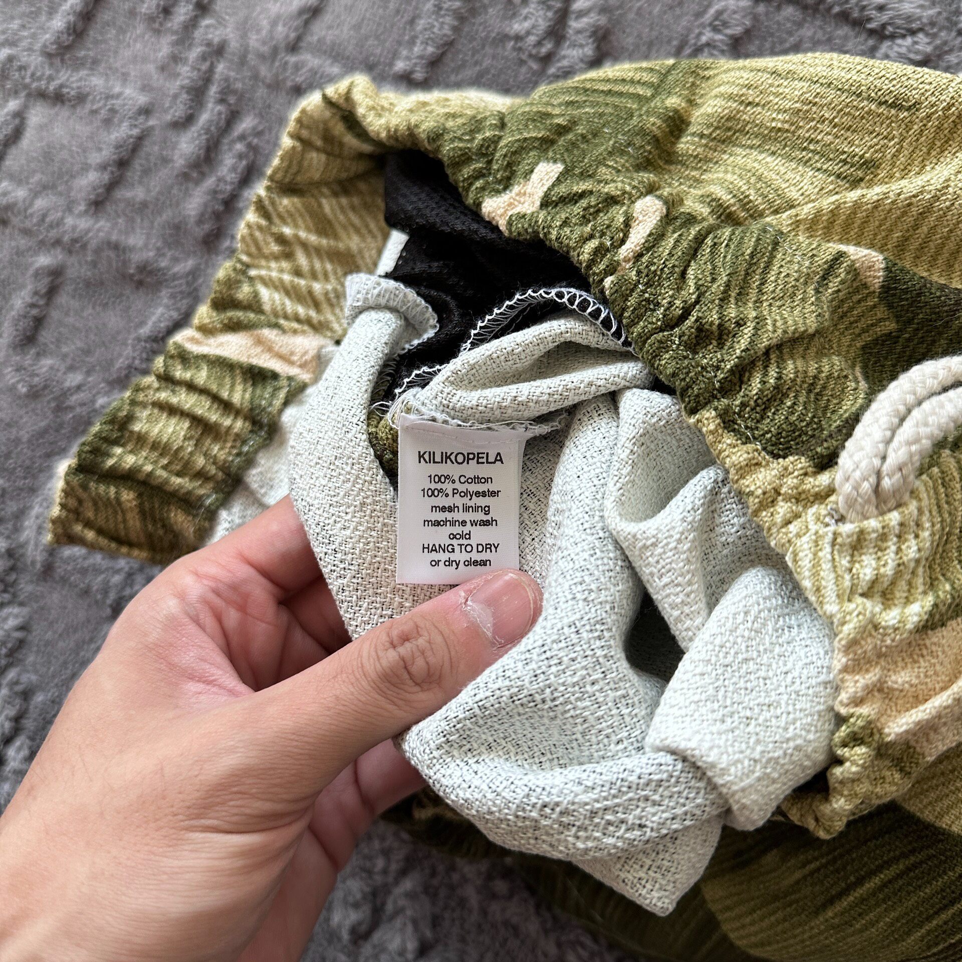 Jungle Gurl SS21 Banana Leaf Shorts — back