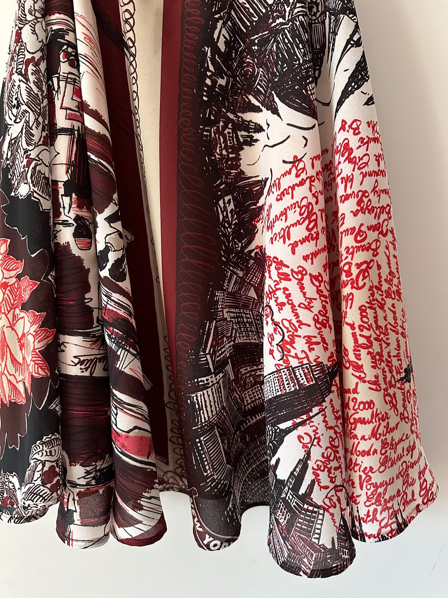 Jean Paul Gaultier Vintage Floral Half-Skirt — label