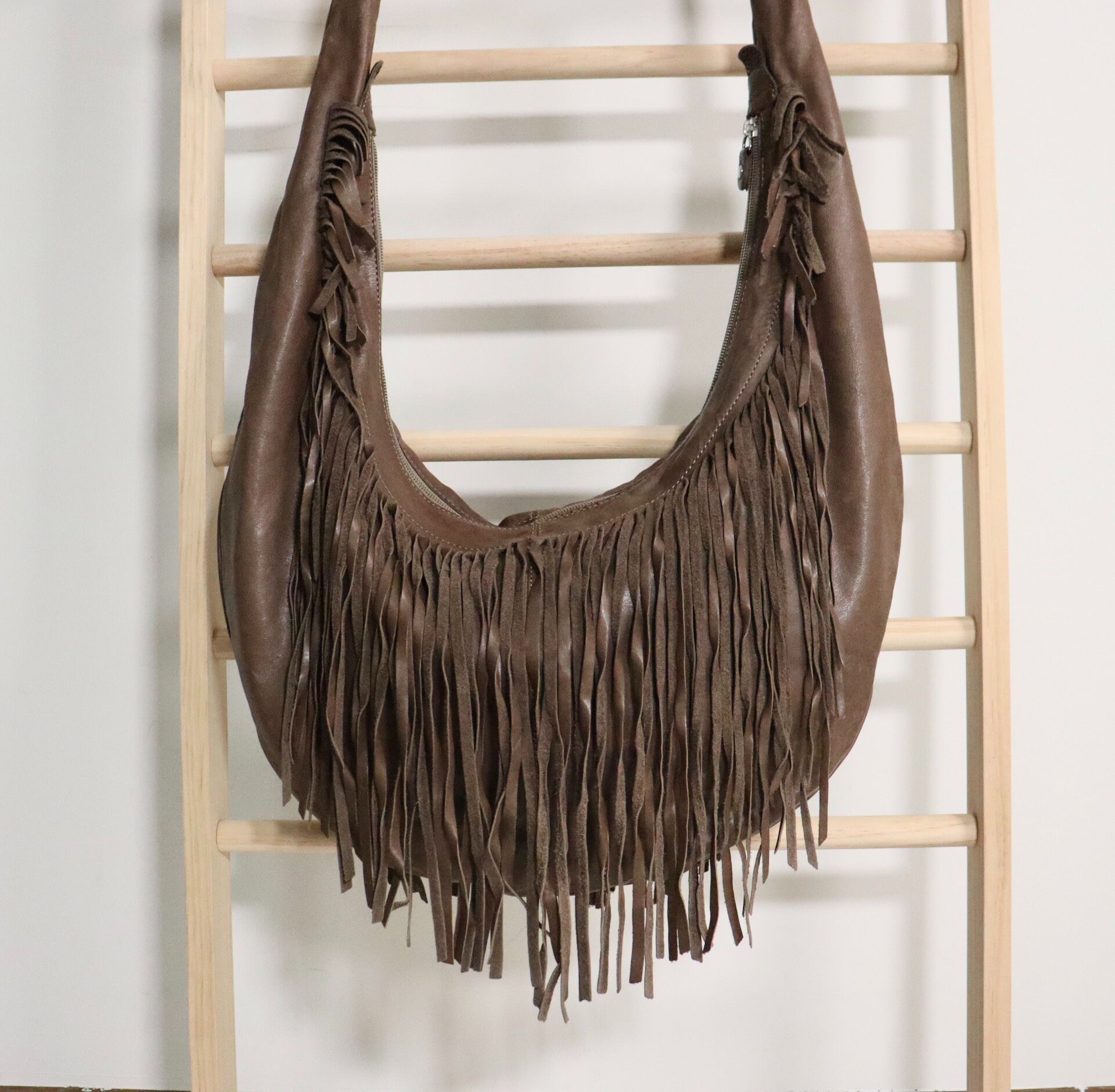 Maison Margiela Archive Fringe Leather Bag — label