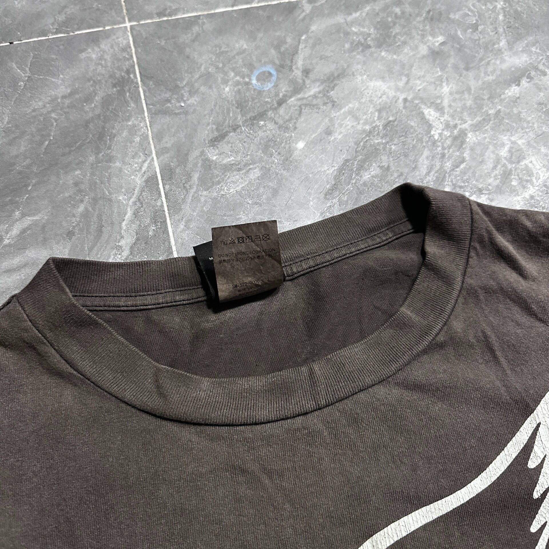 Saint Michael x Sorayama Gray Washed T-Shirt — back