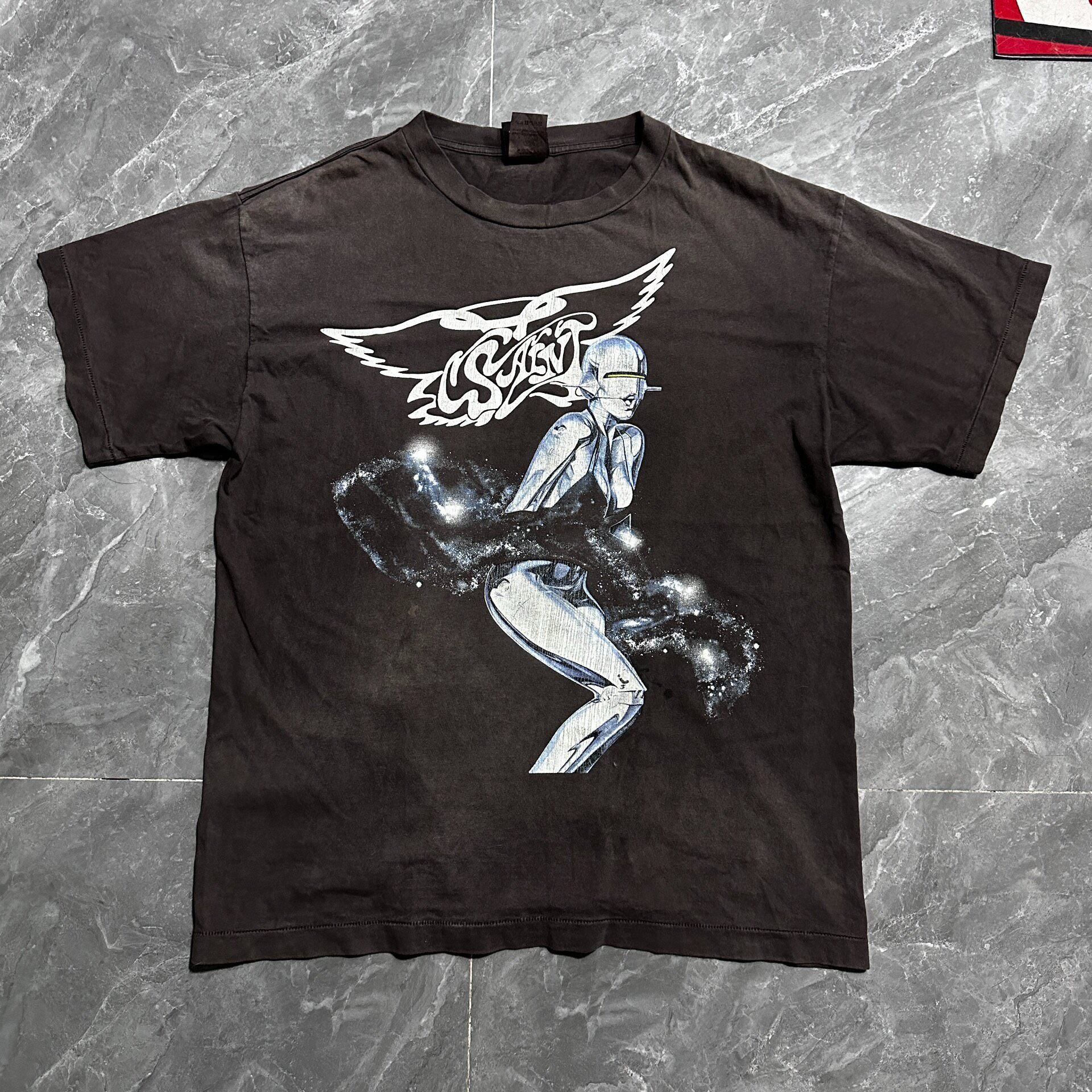 Saint Michael x Sorayama Gray Washed T-Shirt