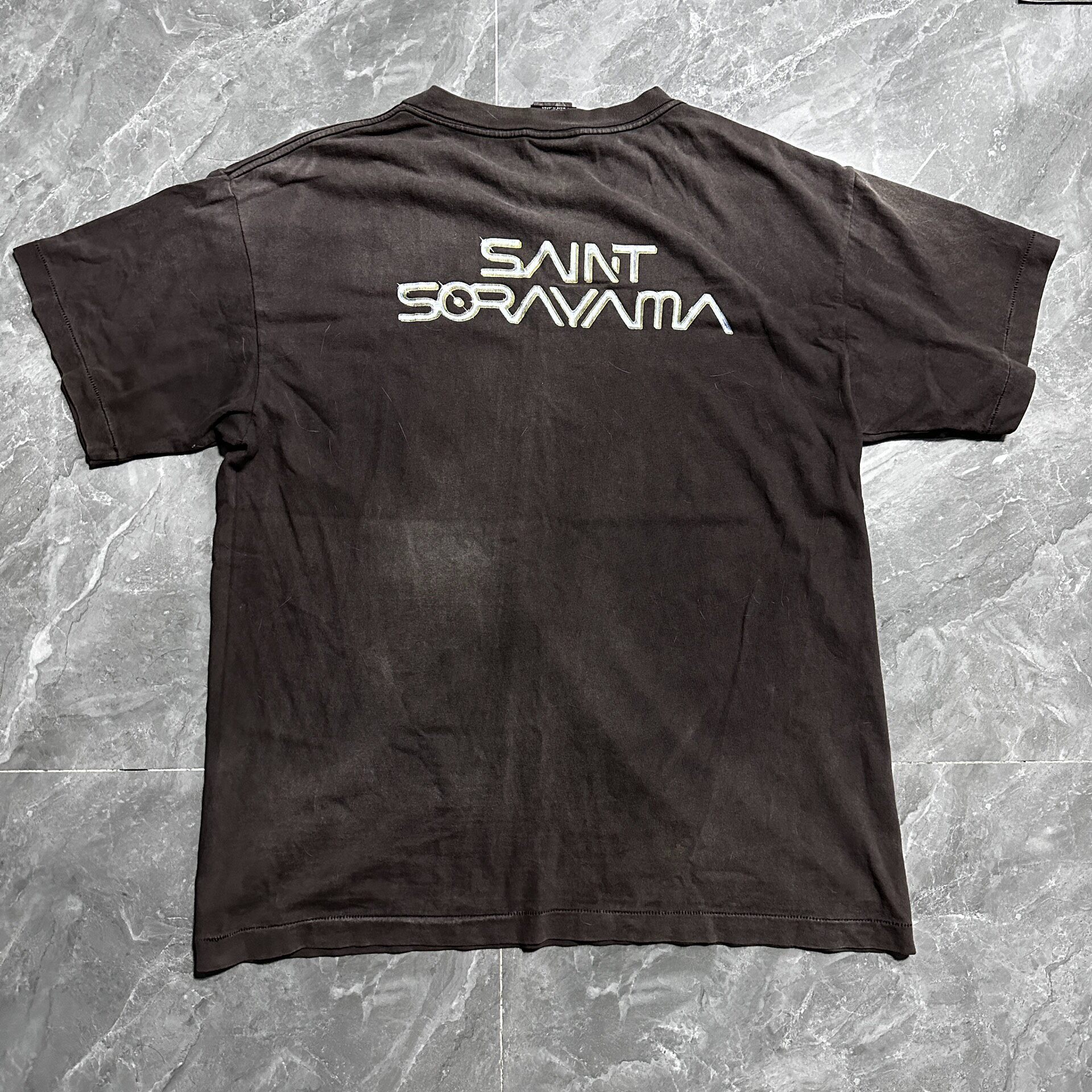Saint Michael x Sorayama Gray Washed T-Shirt — front