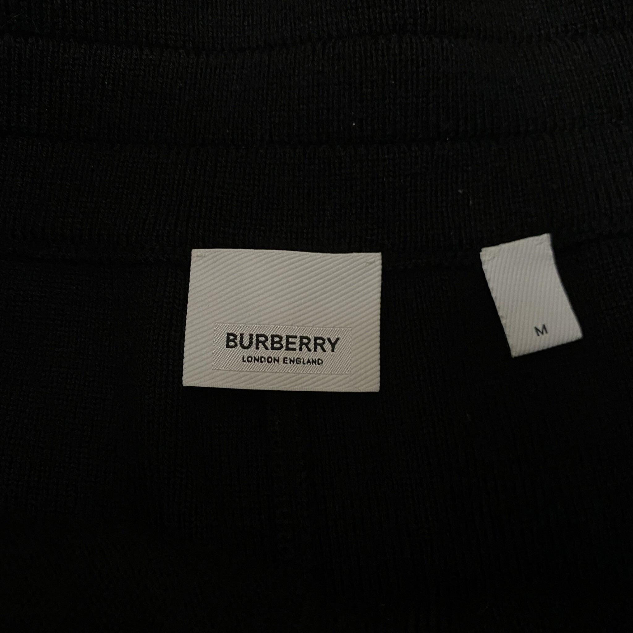 Burberry TB Embroidered Wool Shorts — detail