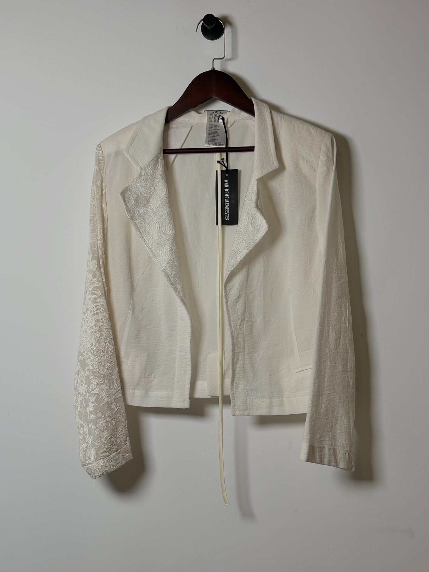 Ann Demeulemeester Bridal Short Jacket — back