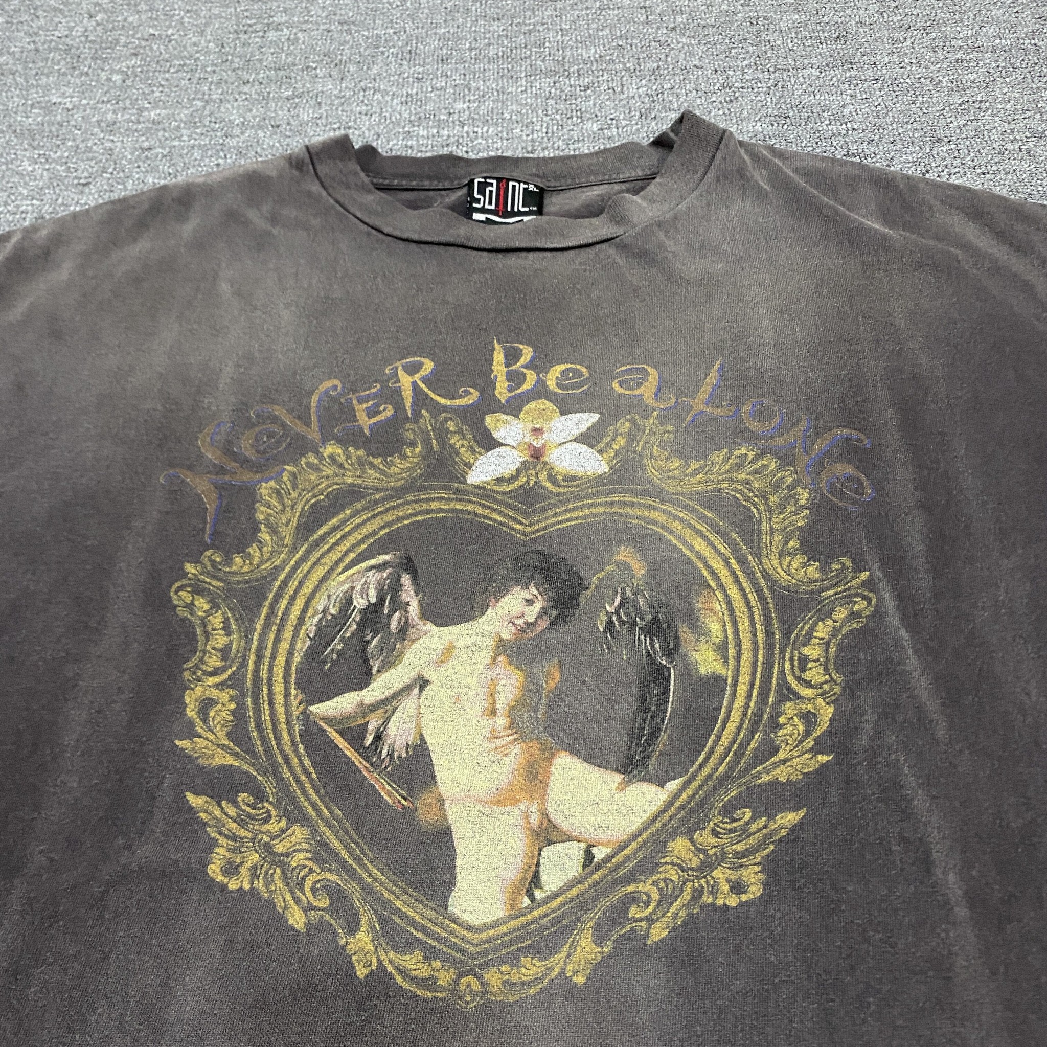 Saint Michael Heart Angel Vintage Tee — back