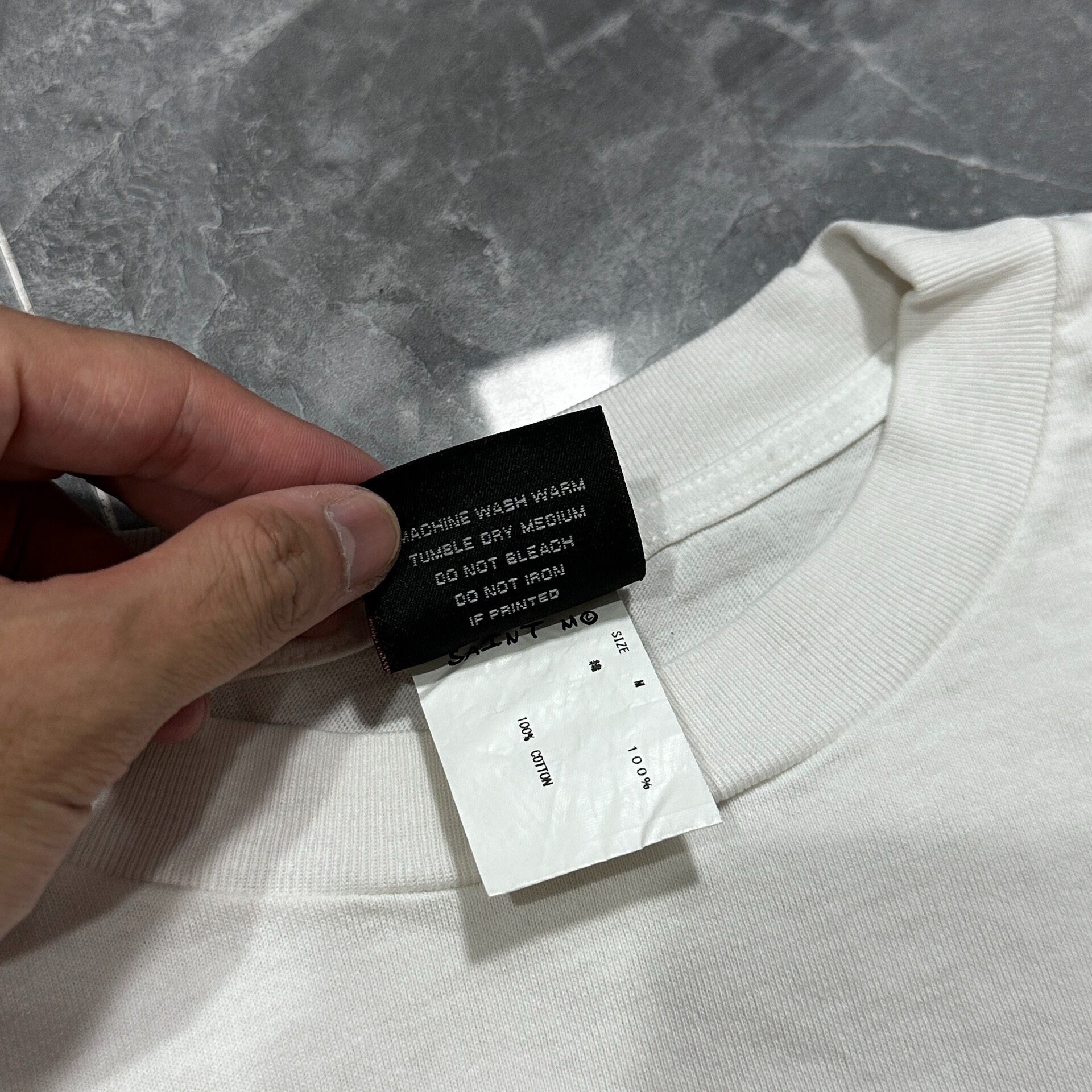 Saint Michael White Ram Graphic T-Shirt — back