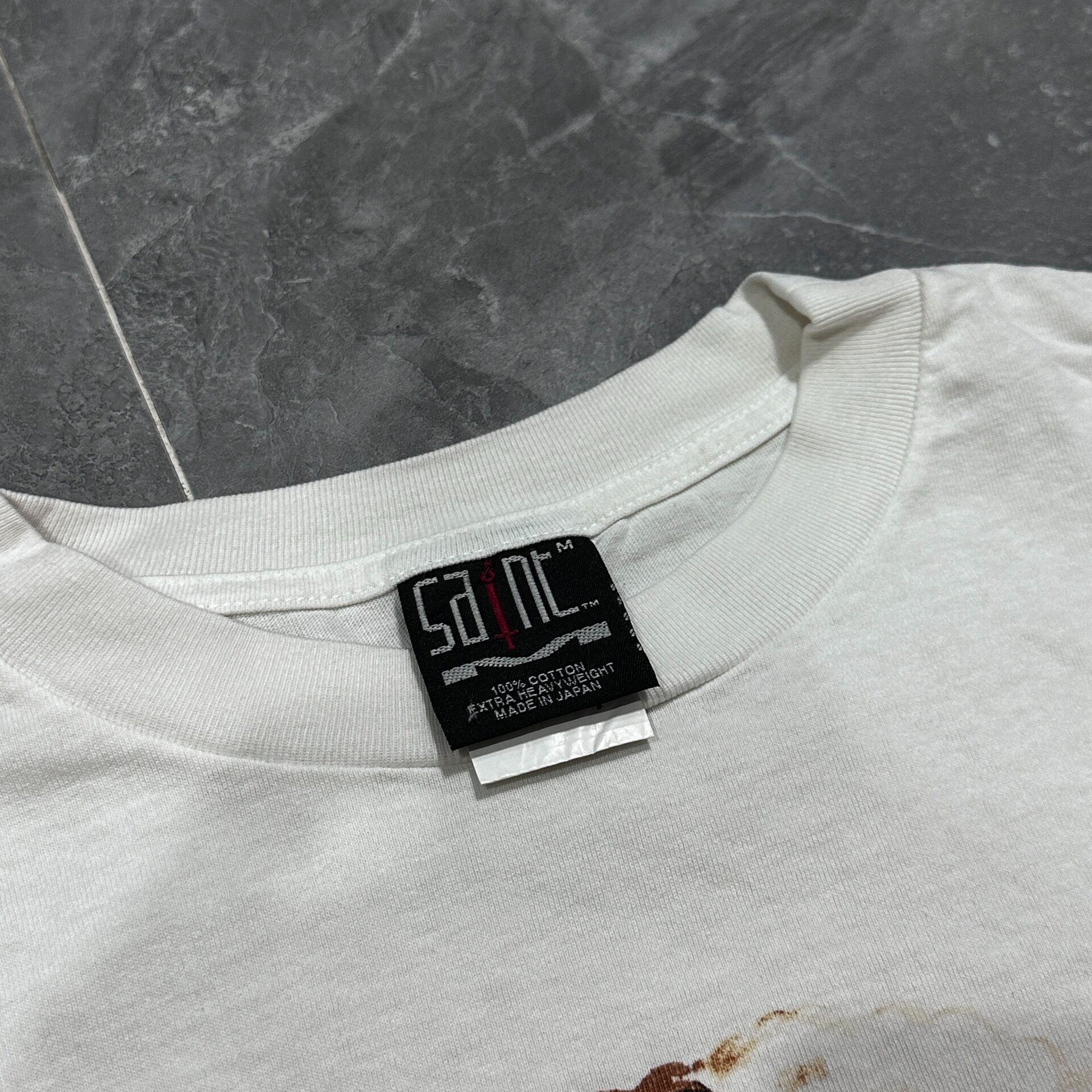 Saint Michael White Ram Graphic T-Shirt — detail