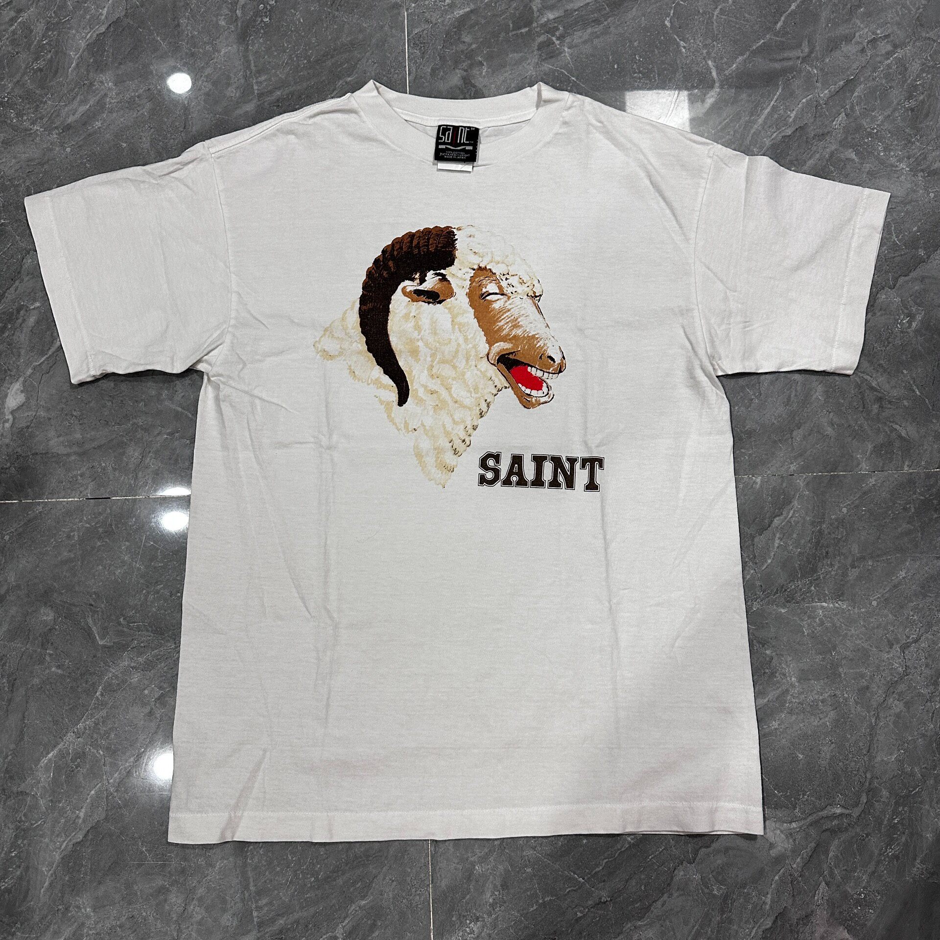 Saint Michael White Ram Graphic T-Shirt