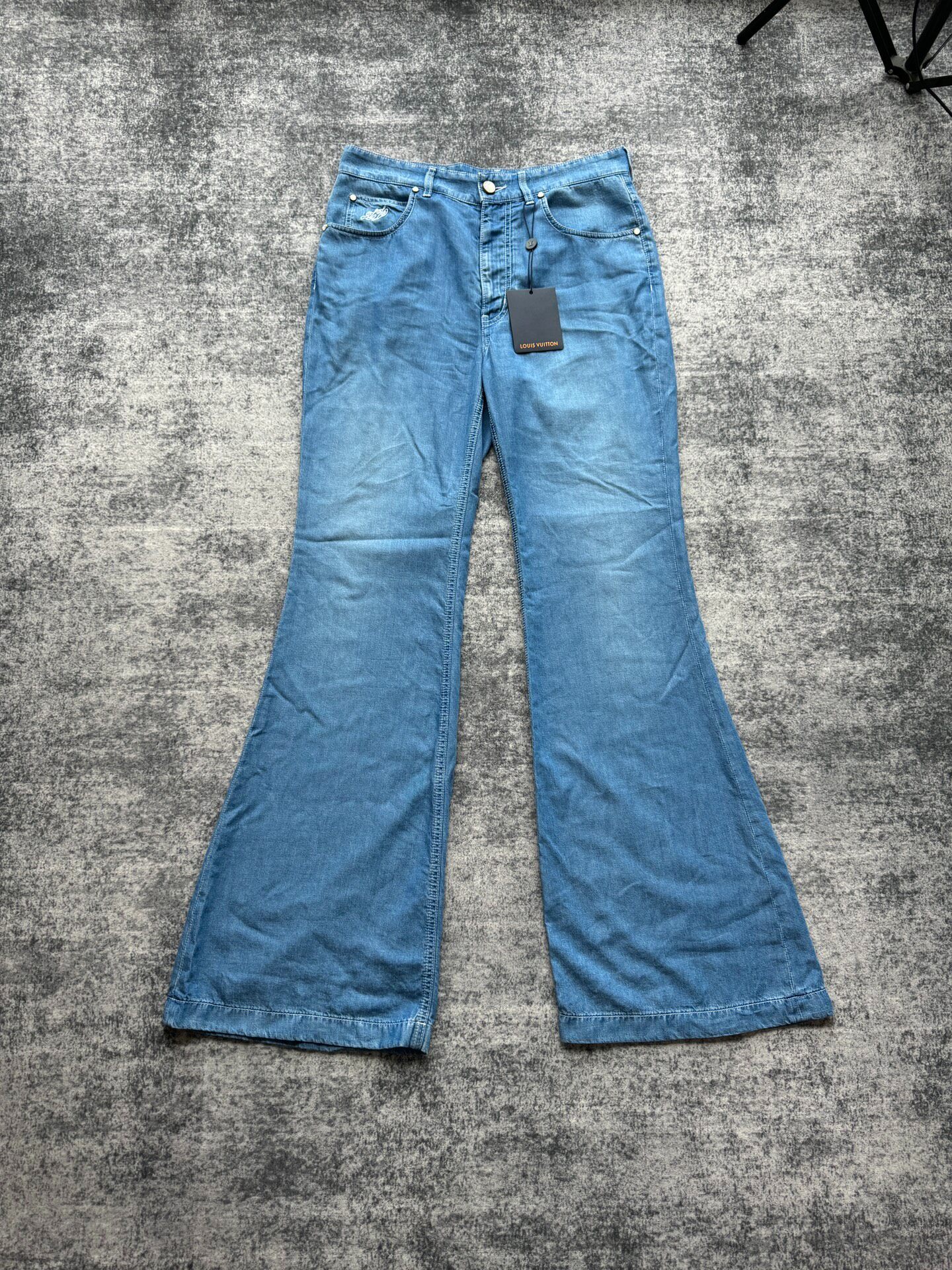 Louis Vuitton Pharrell Blue Flared Denim Jeans