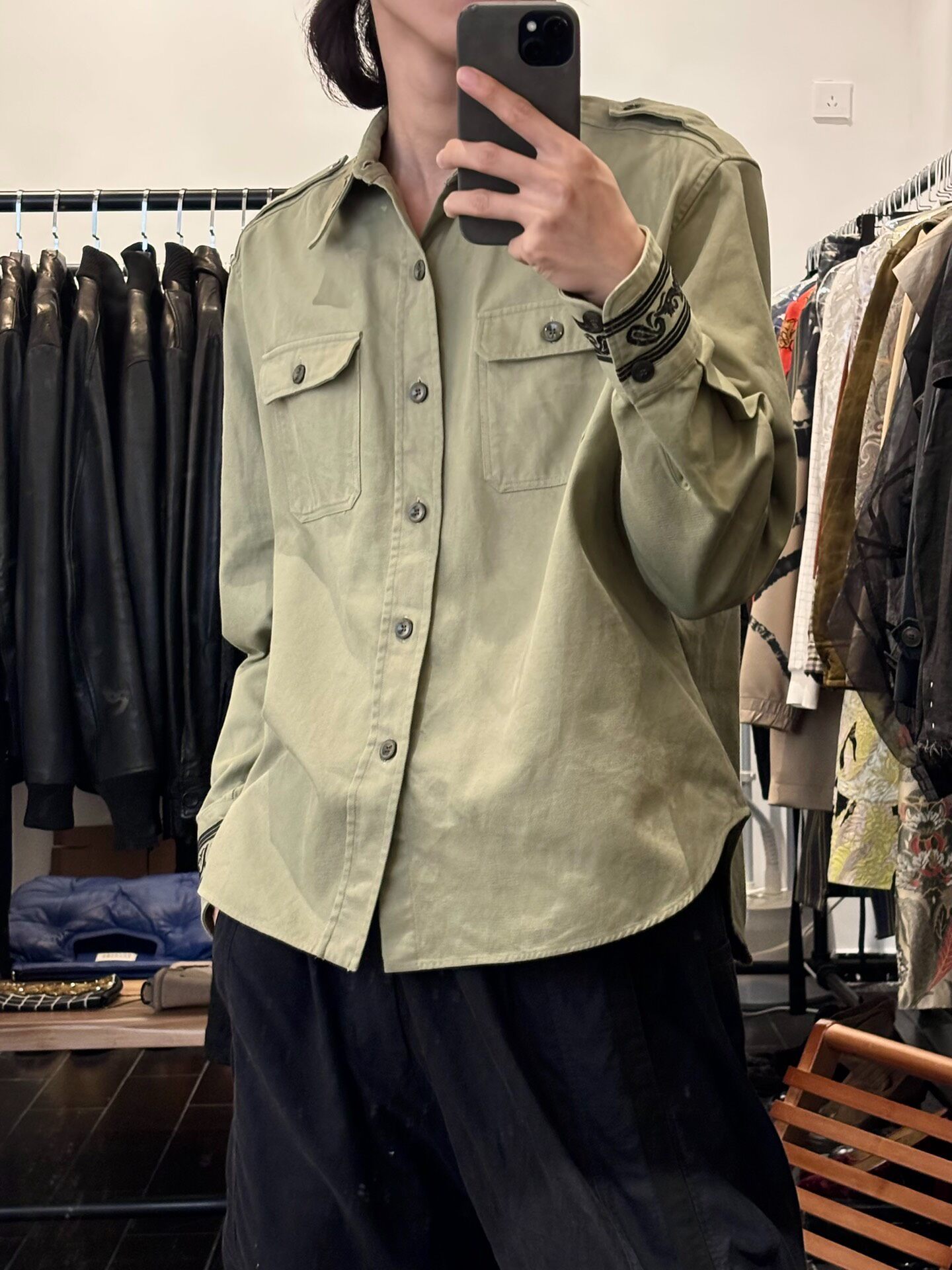 Alexander McQueen S/S16 Embroidered Workwear Jacket