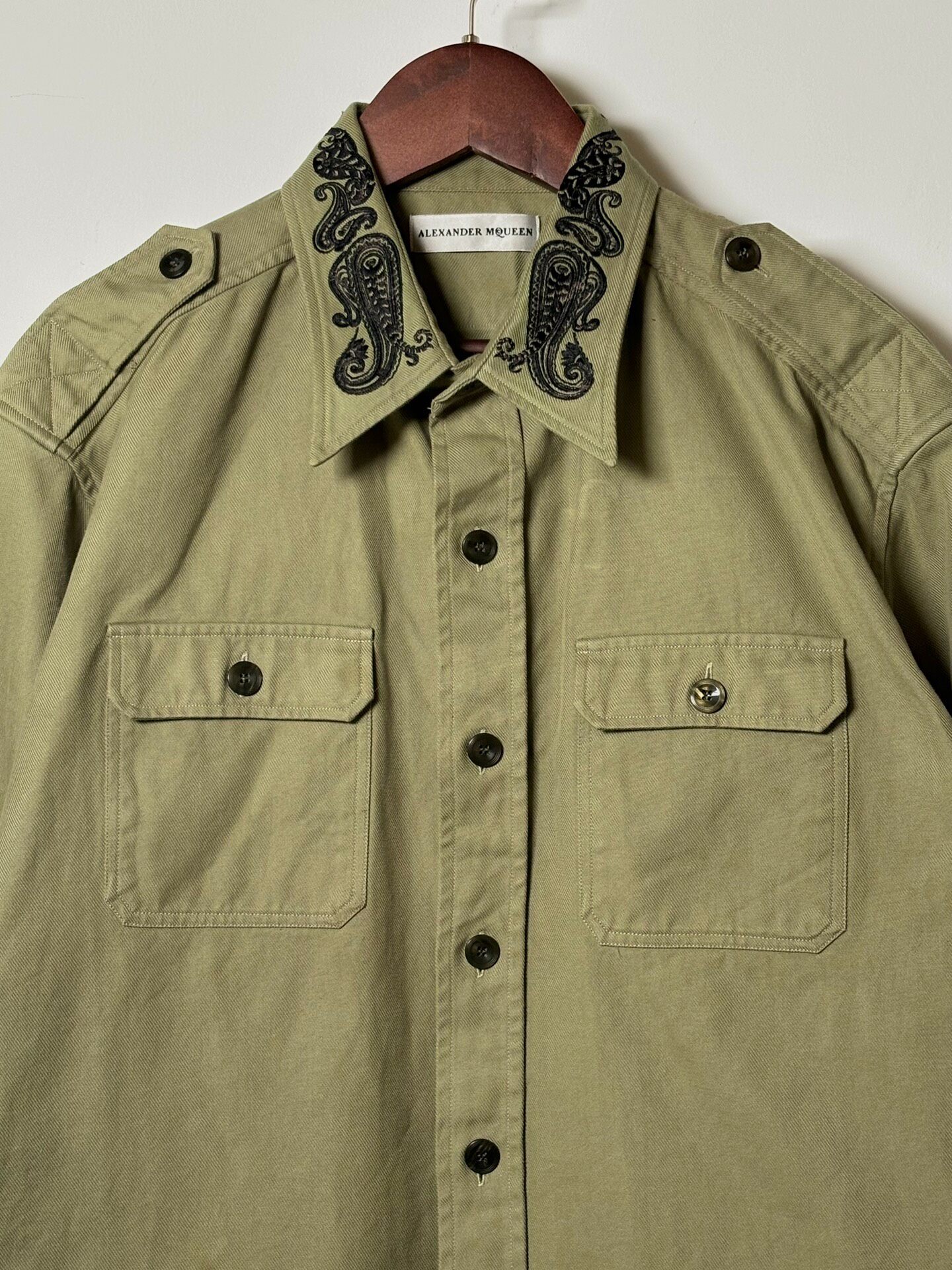 Alexander McQueen S/S16 Embroidered Workwear Jacket — front