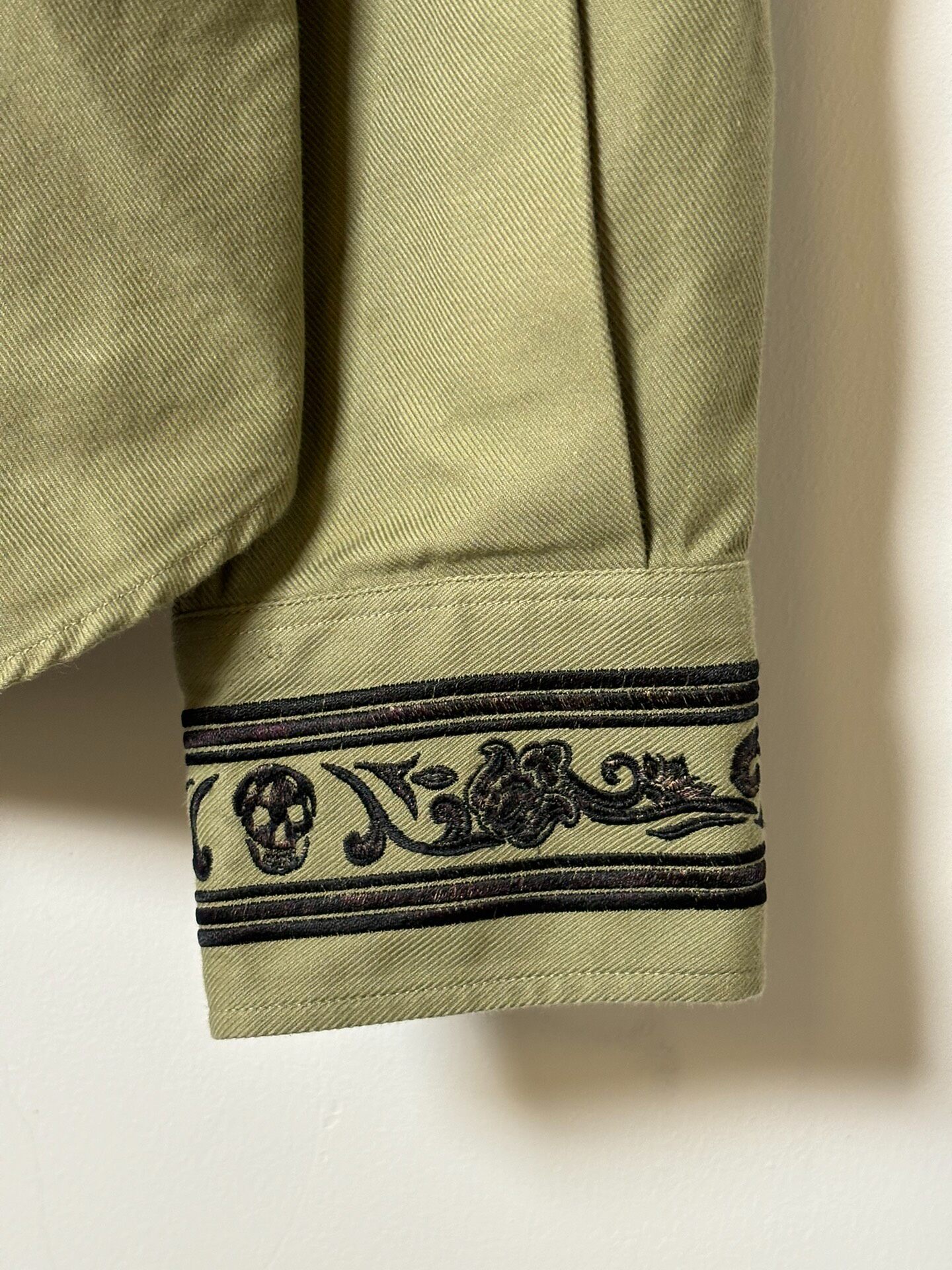 Alexander McQueen S/S16 Embroidered Workwear Jacket — back