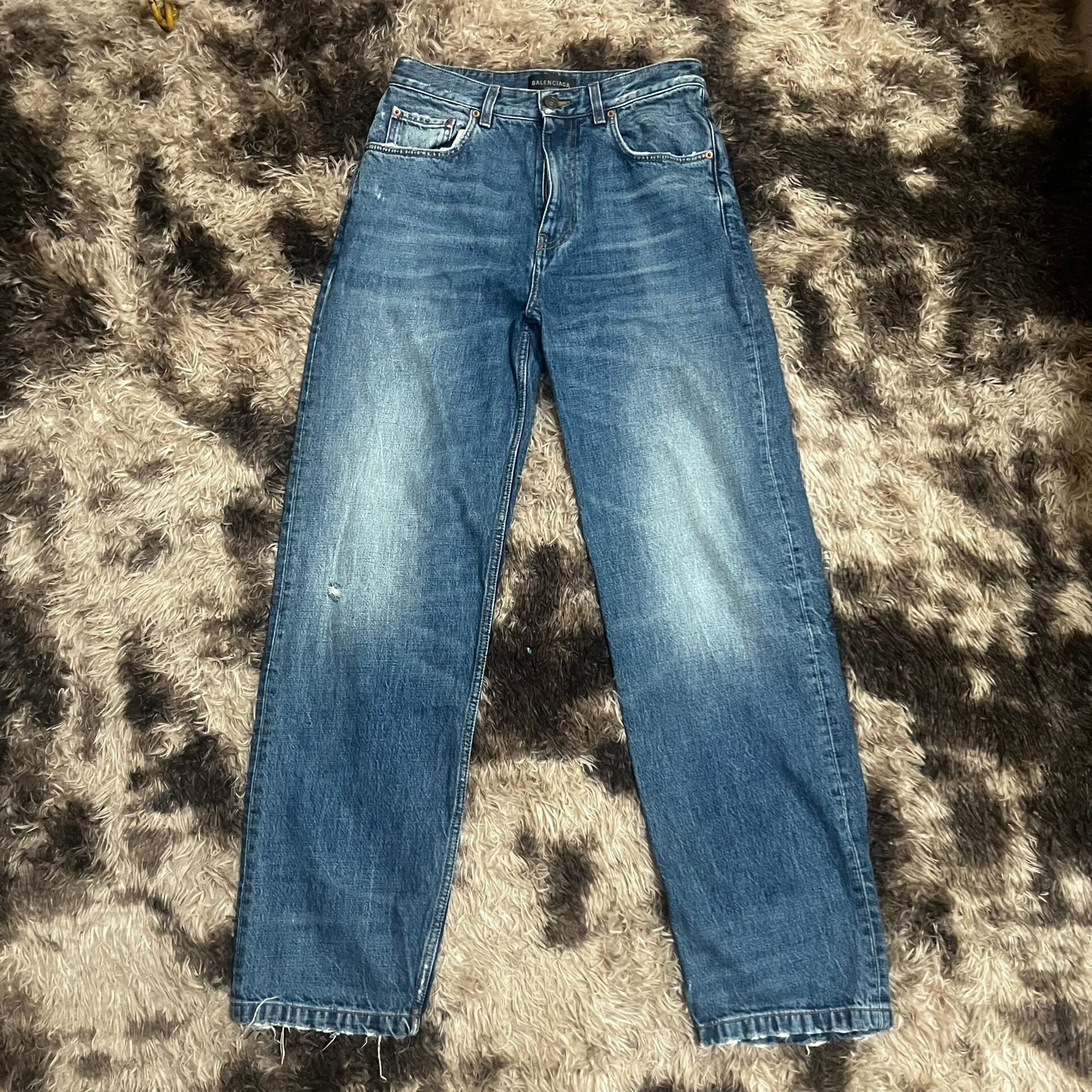 Balenciaga 22ss Distressed Baggy Jeans