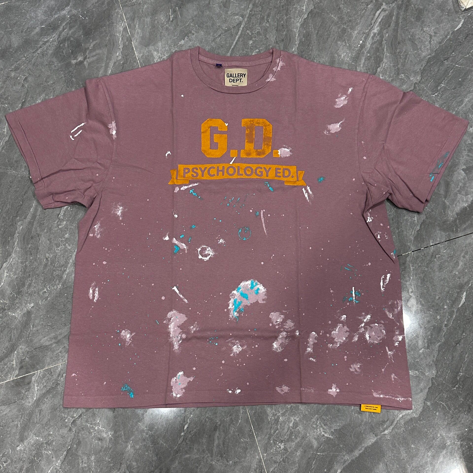 Gallery Dept Pink Splash Slogan Tee