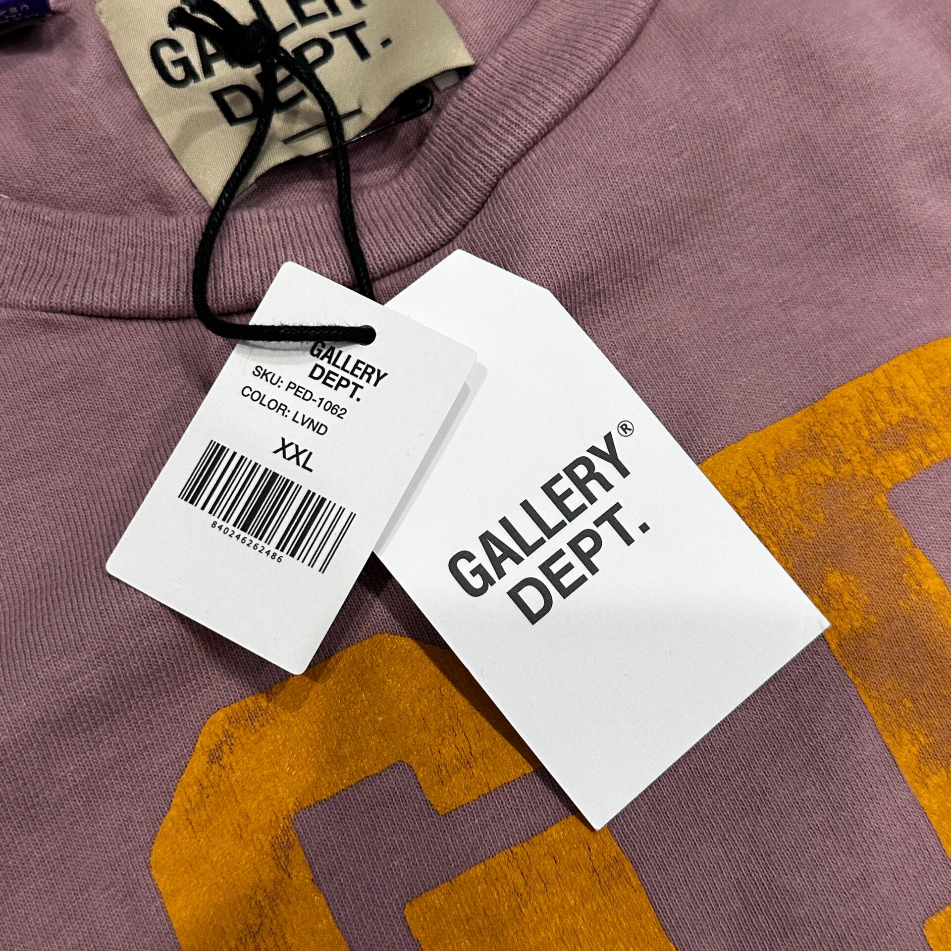 Gallery Dept Pink Splash Slogan Tee — back