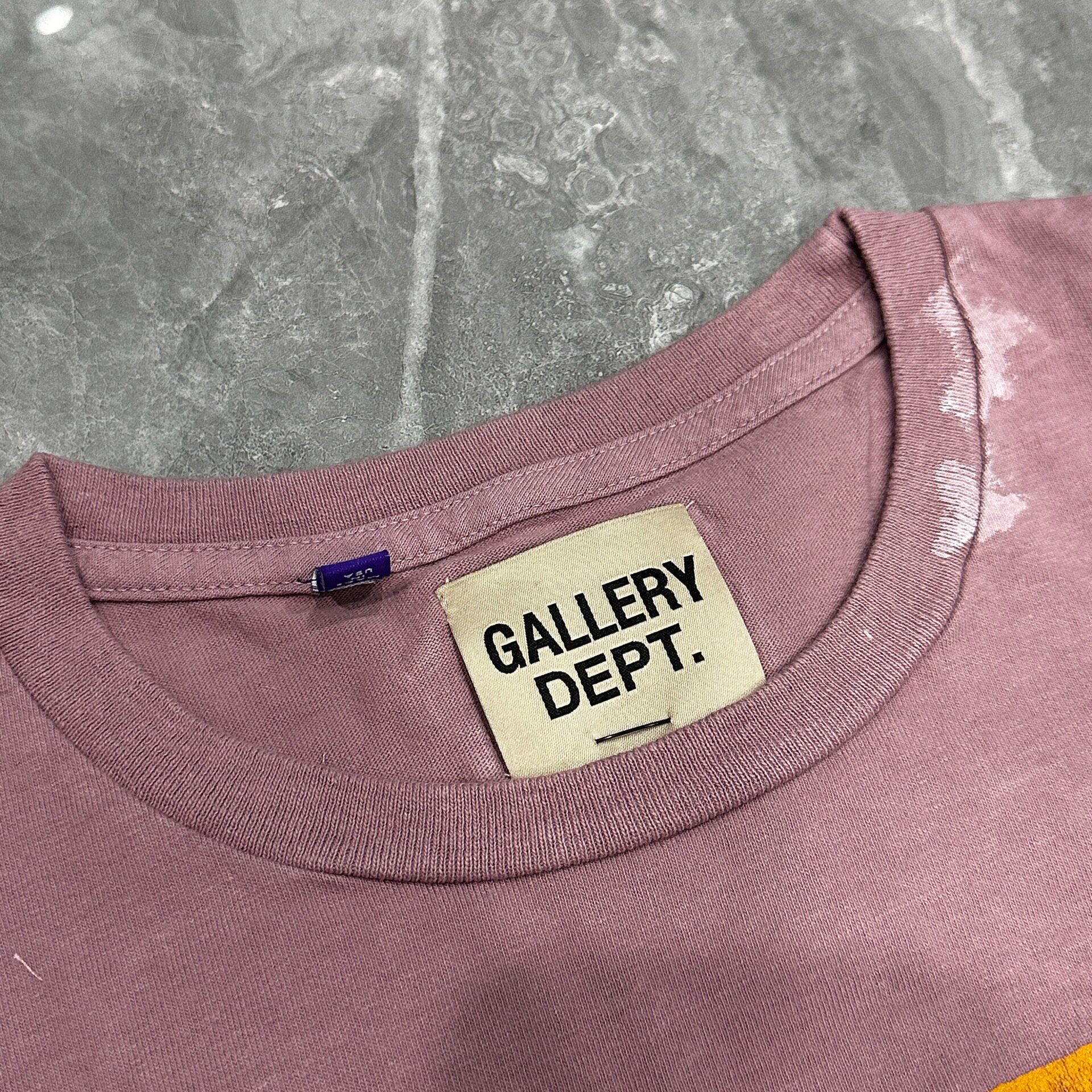 Gallery Dept Pink Splash Slogan Tee — front
