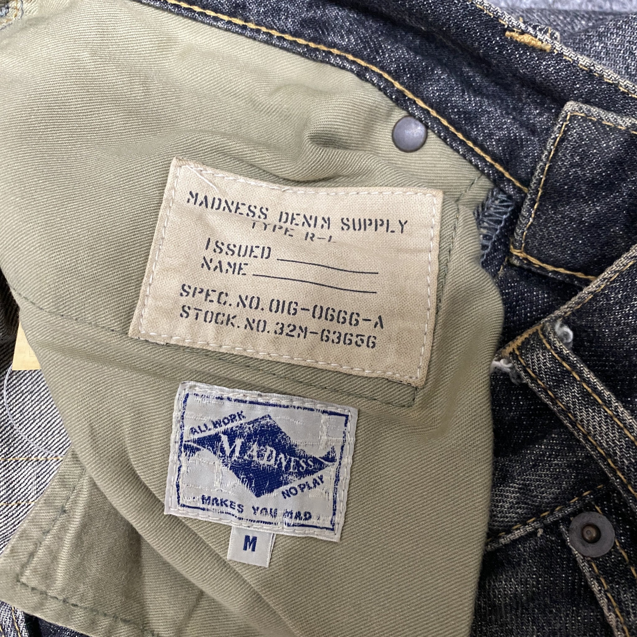 MADNESS 18AW Cut Cropped Denim Jeans — back