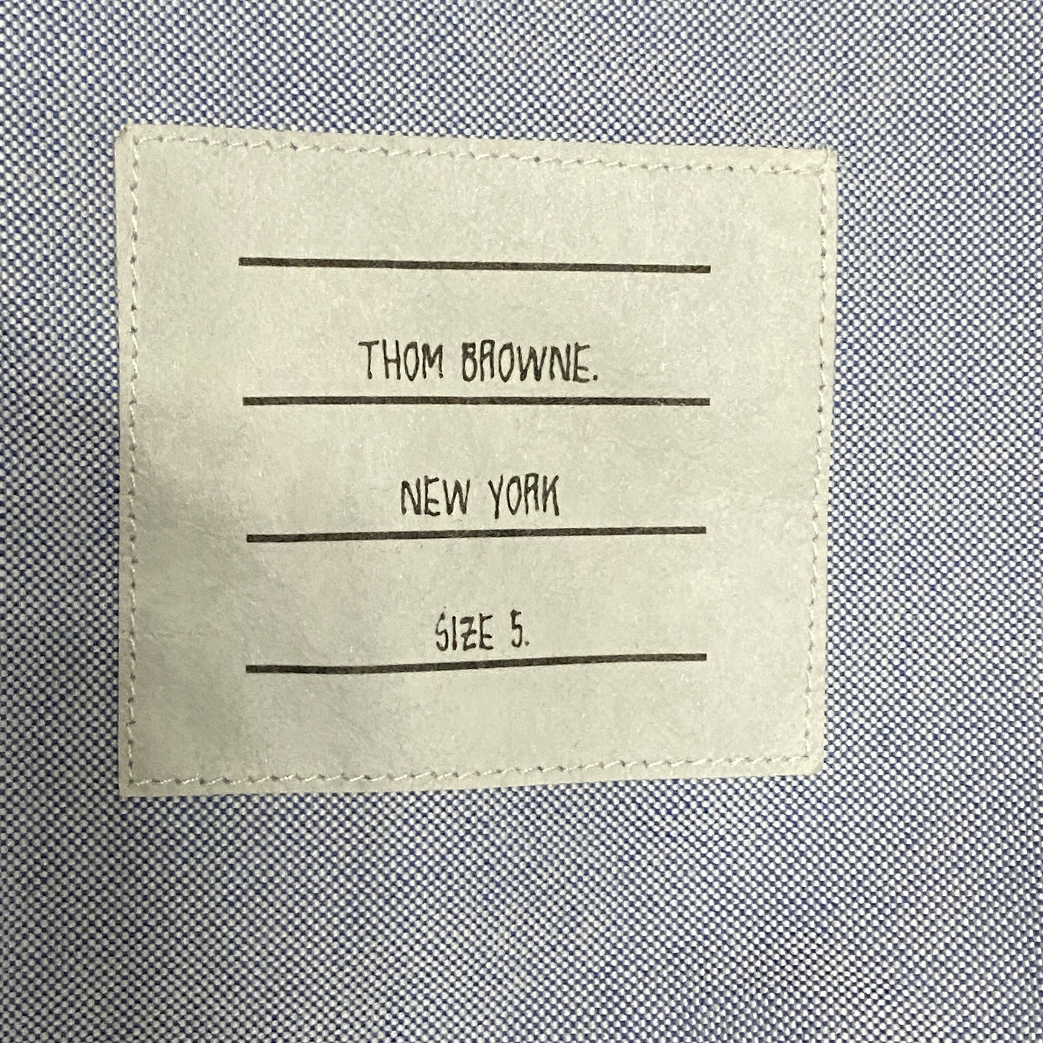 Thom Browne Striped Oxford Shirt — label