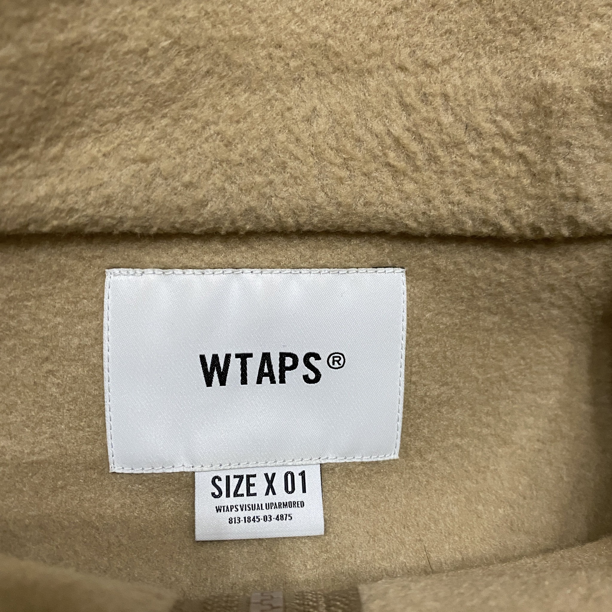 WTAPS 21AW WOZZY Zip Fleece Vest — label