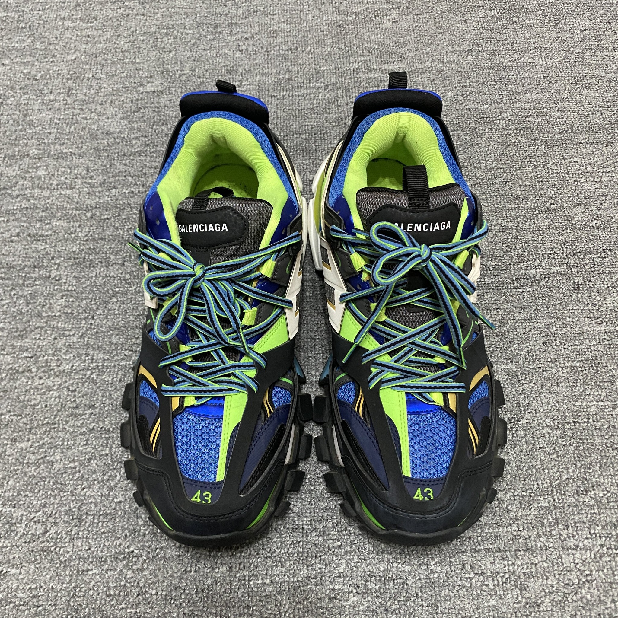 Balenciaga Track Blue Green Sneakers — detail