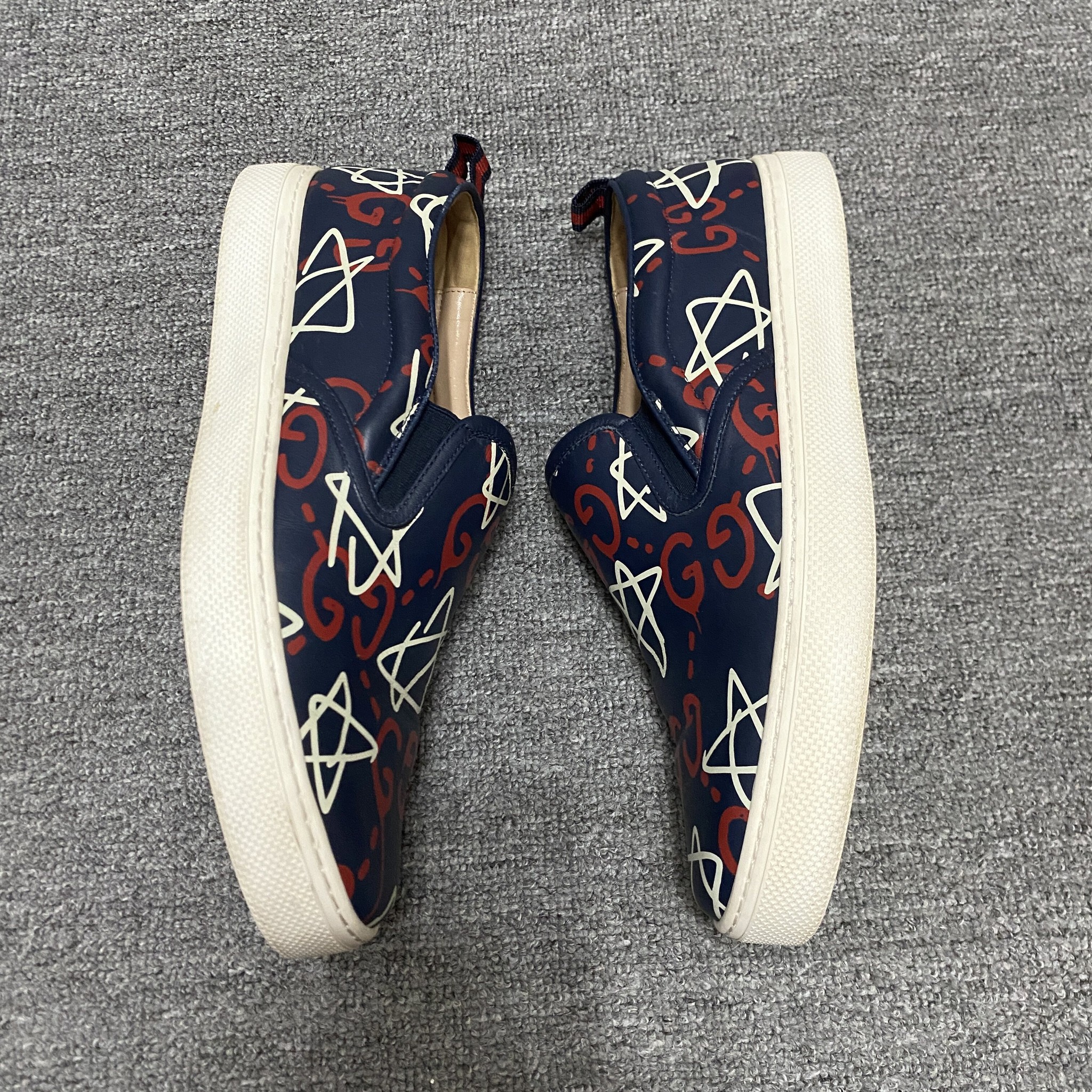 Gucci Blue Star Slip-on Sneakers — label