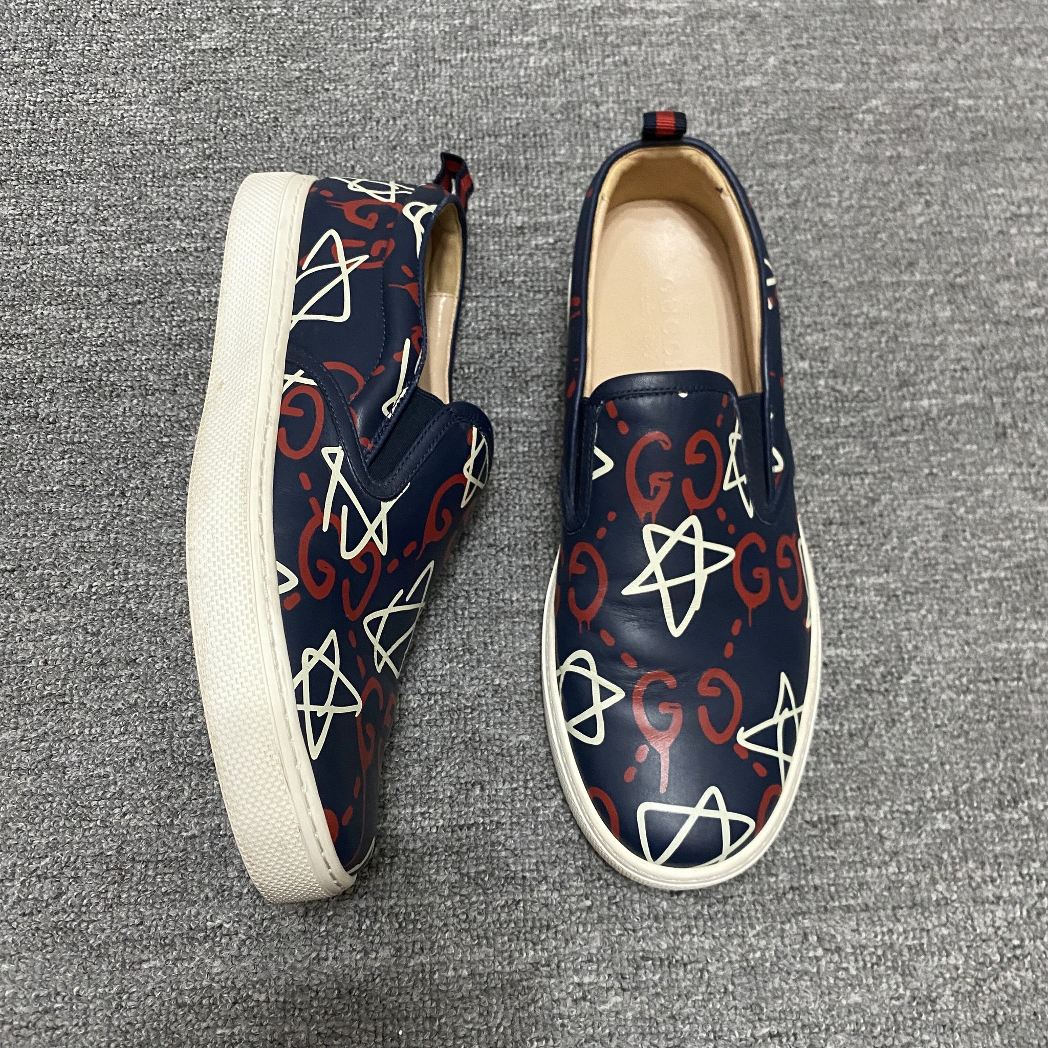 Gucci Blue Star Slip-on Sneakers