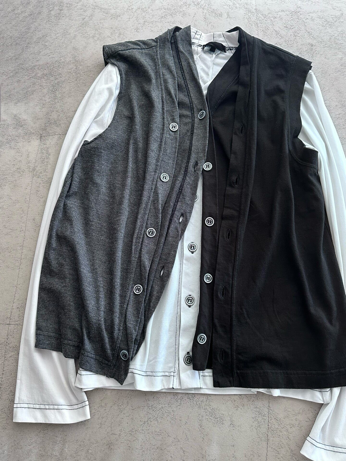 Comme des Garcons Layered Buttoned Top — front