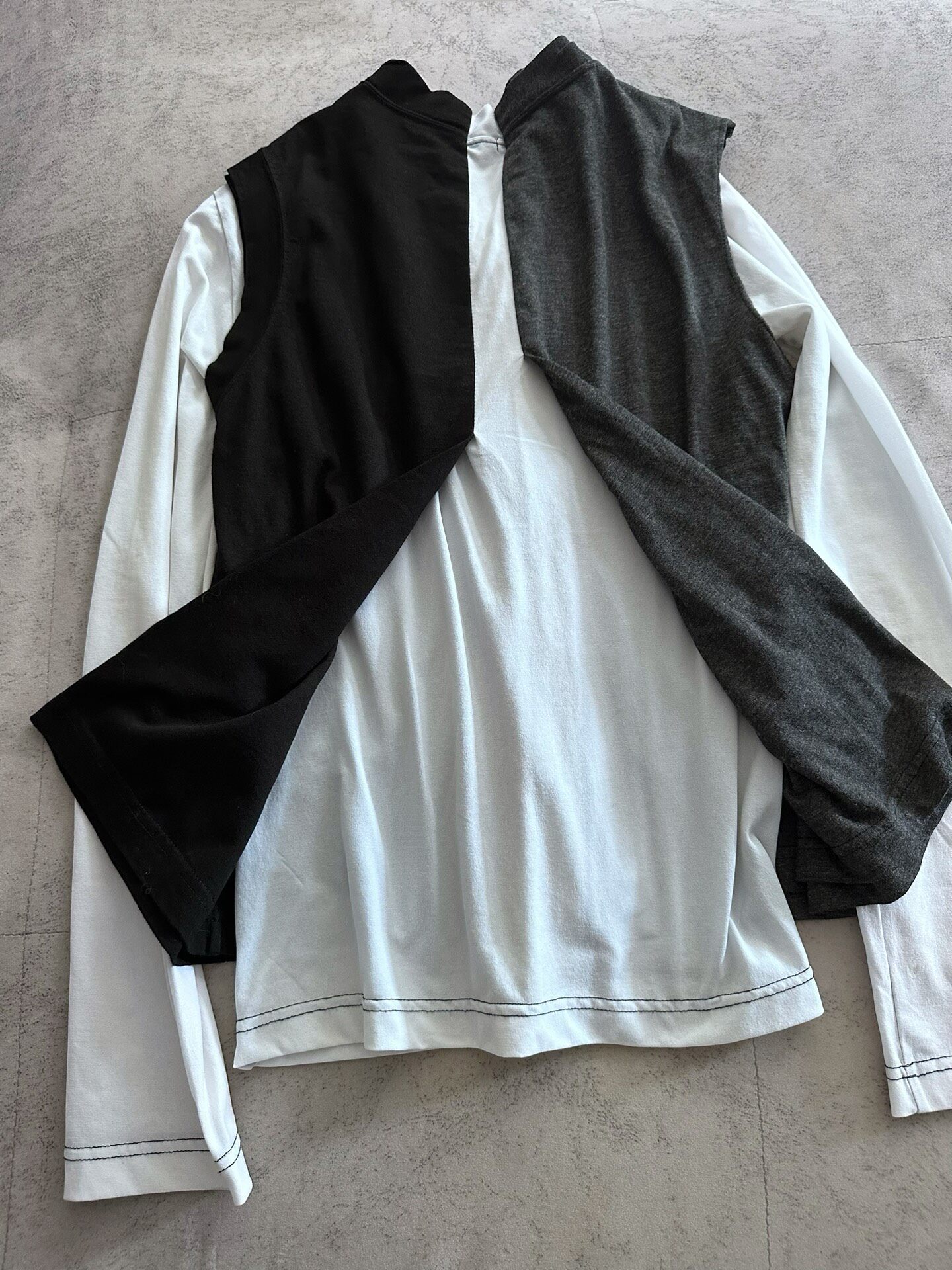 Comme des Garcons Layered Buttoned Top — label