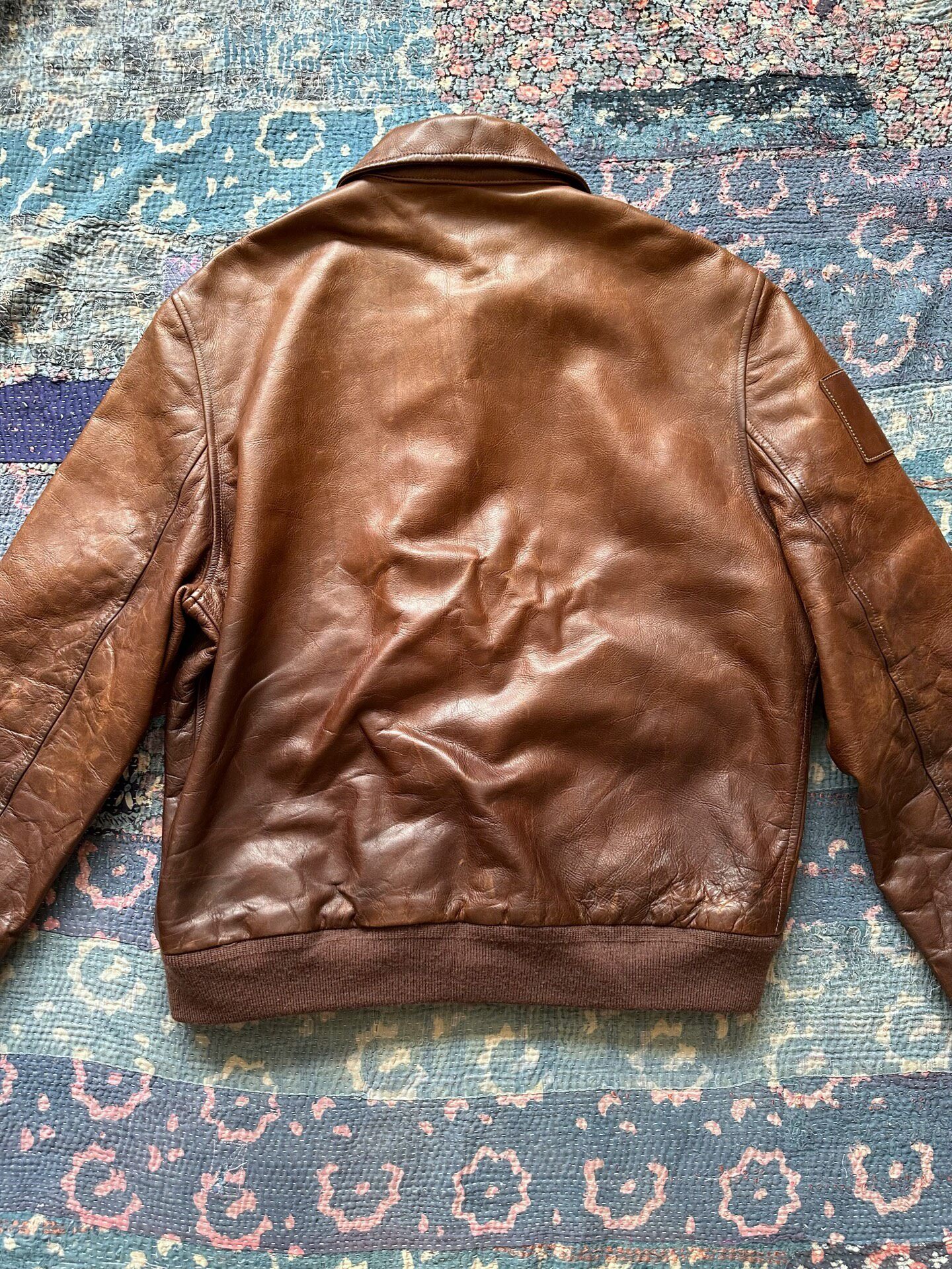 Polo Ralph Lauren A2 Distressed Leather Jacket — detail