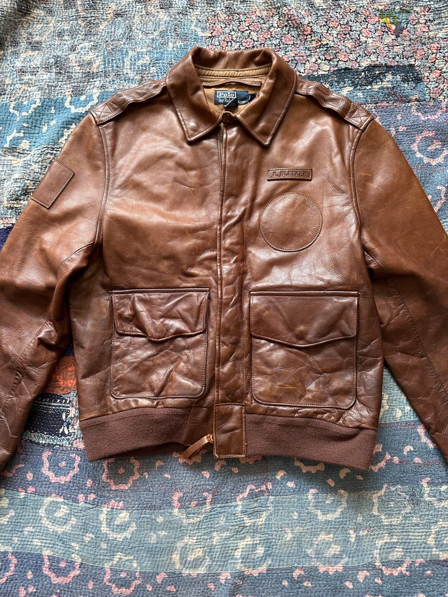 Polo Ralph Lauren A2 Distressed Leather Jacket