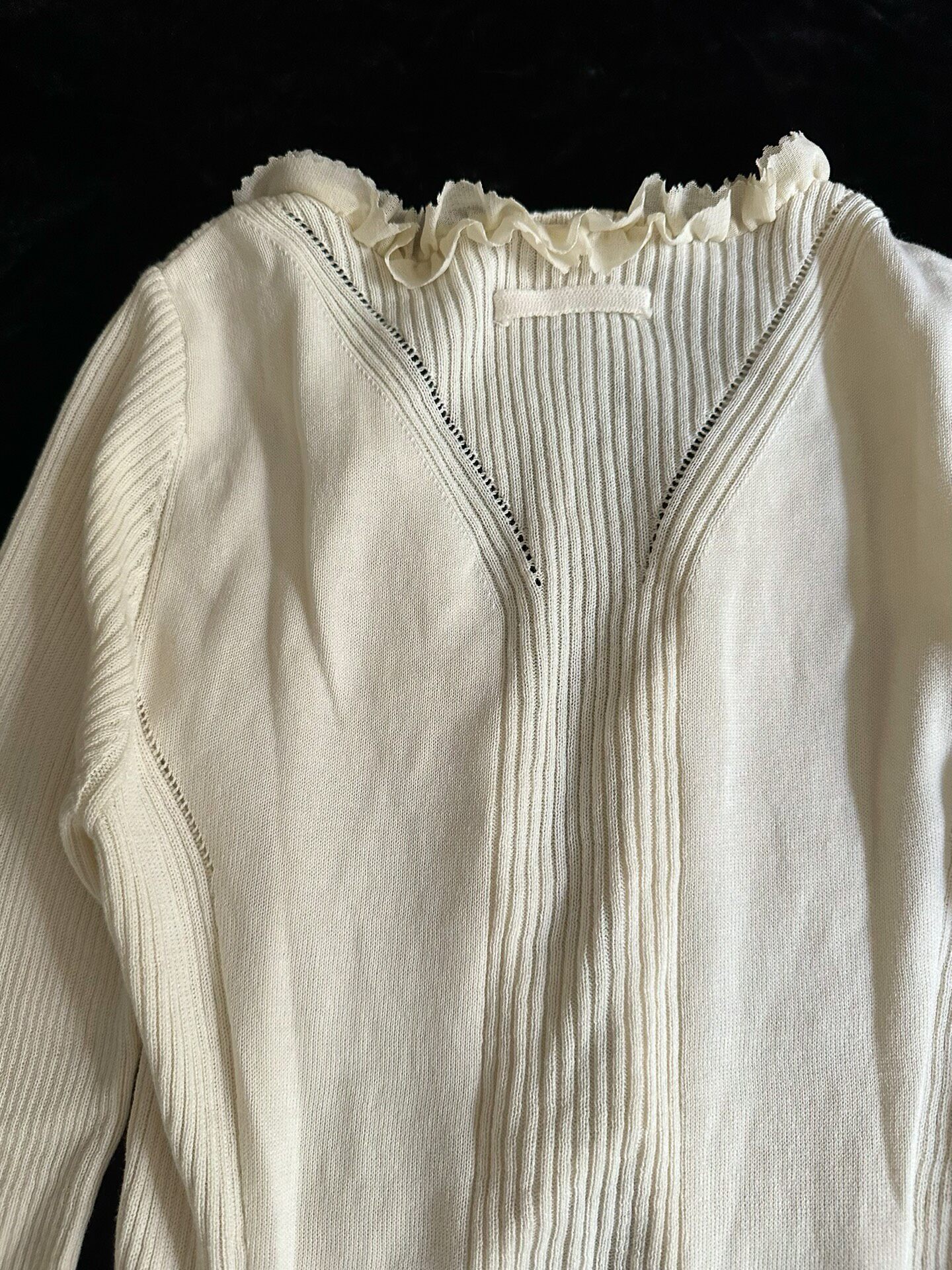 Jean Paul Gaultier Vintage Ruffled Cardigan — label