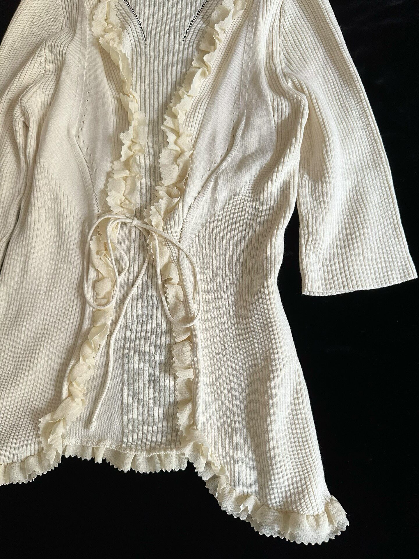 Jean Paul Gaultier Vintage Ruffled Cardigan — back