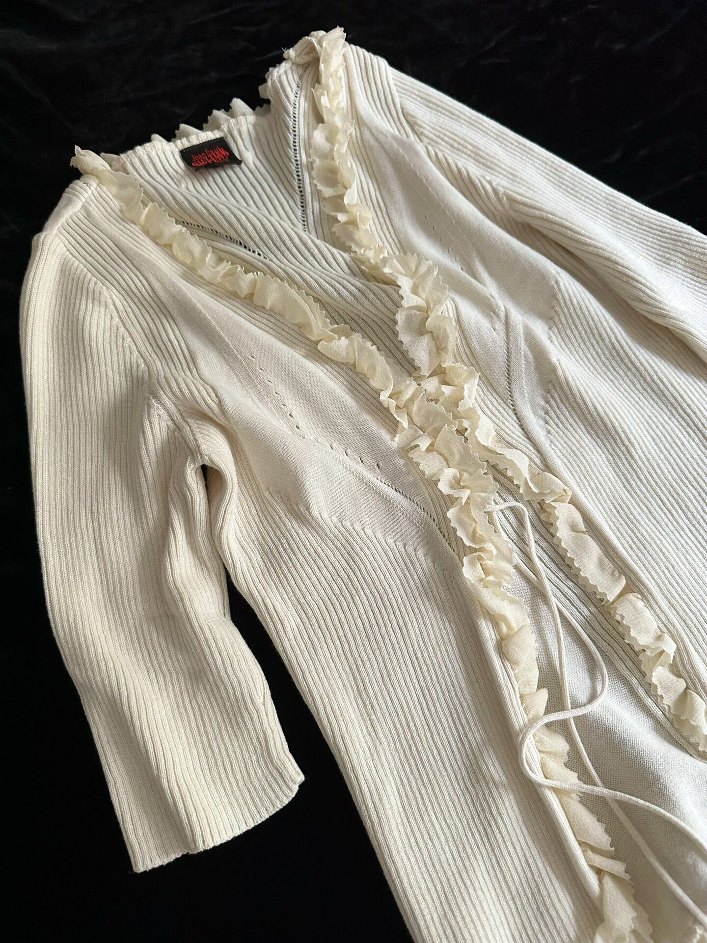 Jean Paul Gaultier Vintage Ruffled Cardigan — front