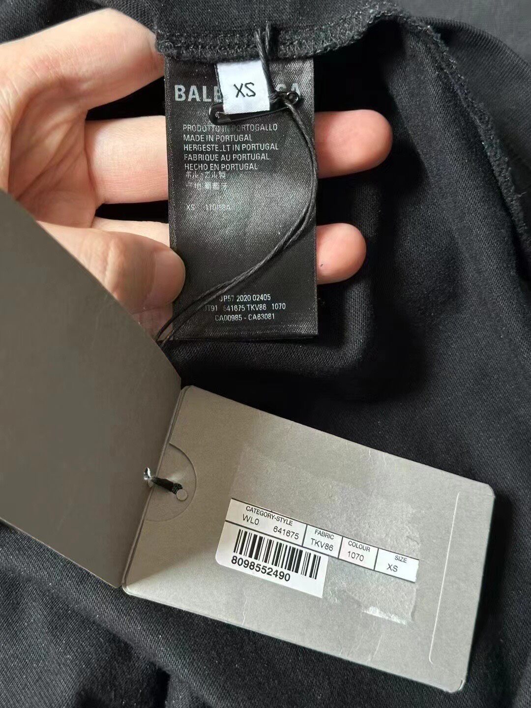 Balenciaga Black Short Sleeve Arrow Tee — back