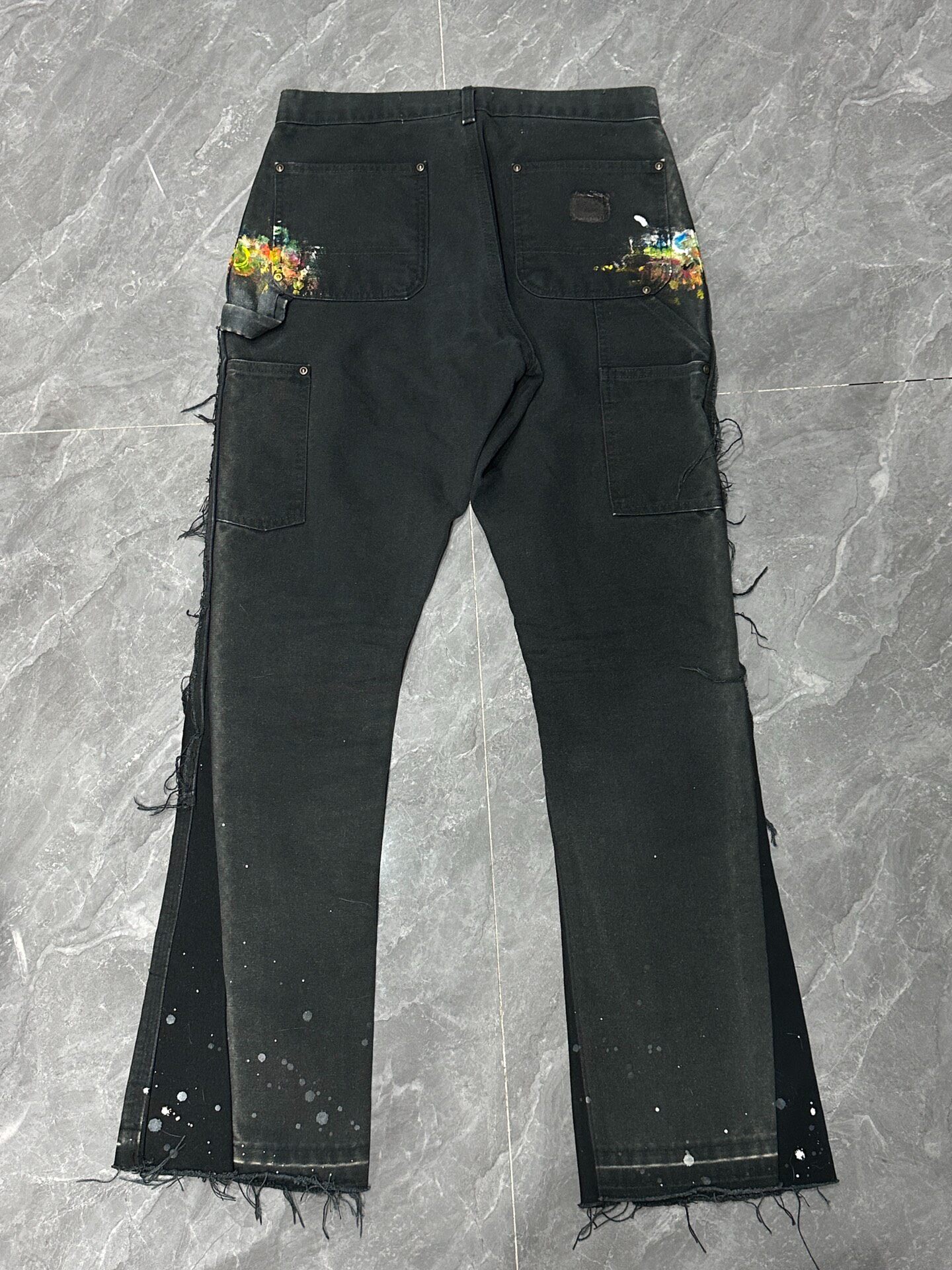 Gallery Dept. Distressed Micro-Flare Jeans — front