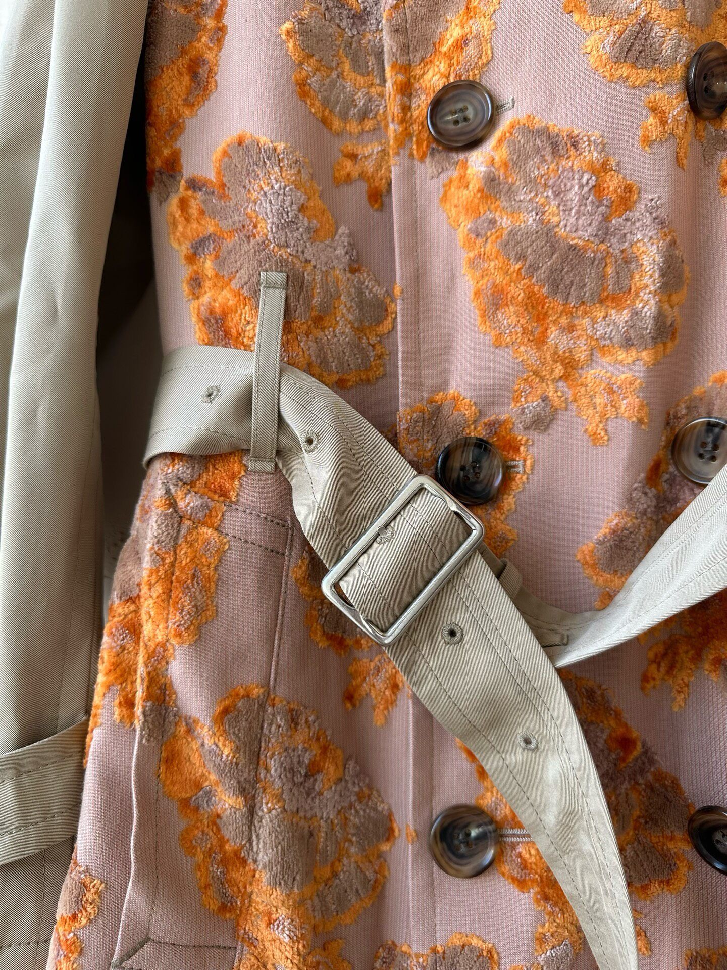 Junya Watanabe Floral Trench Coat — label