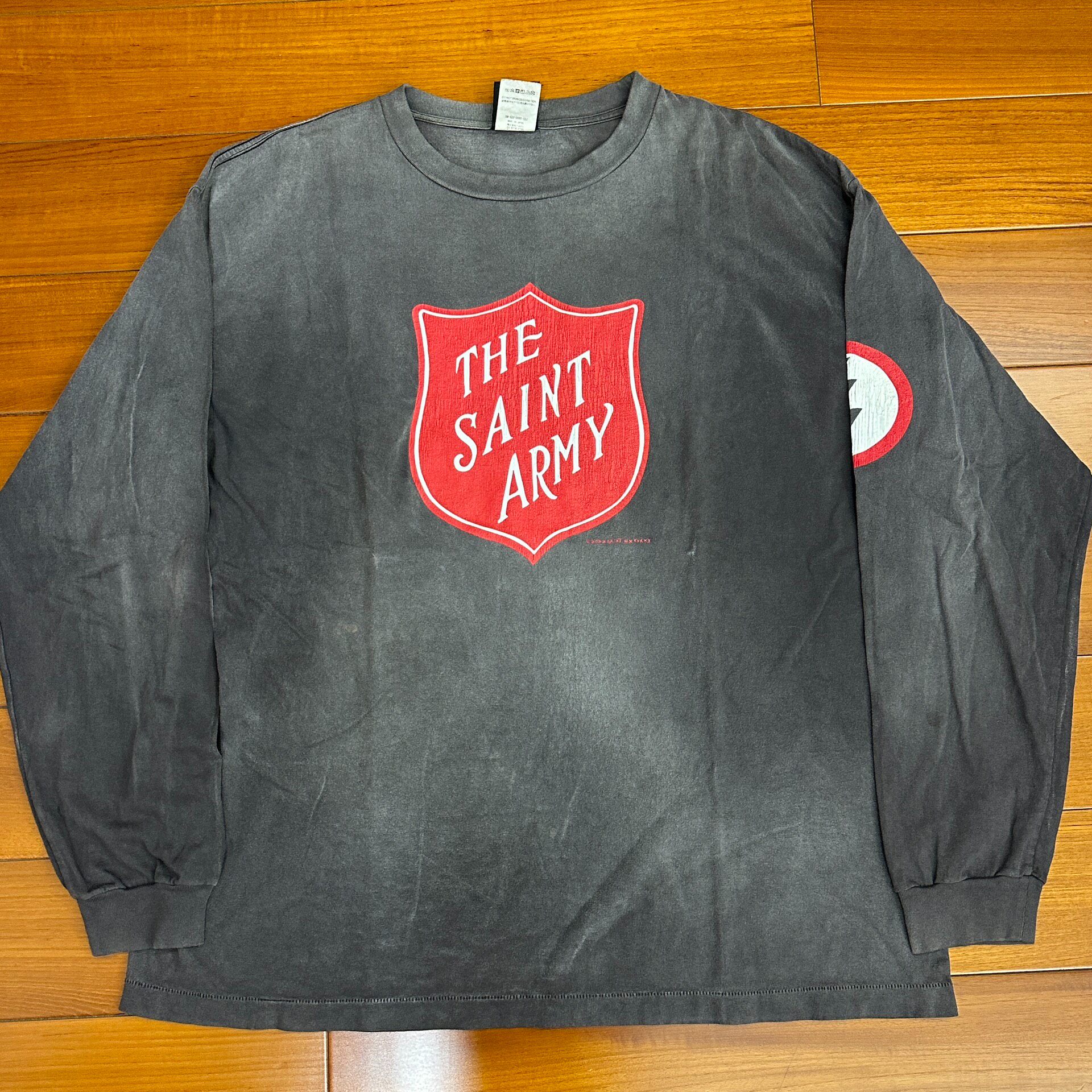 Saint Michael Road Plate Washed Long Sleeve Shirt — front