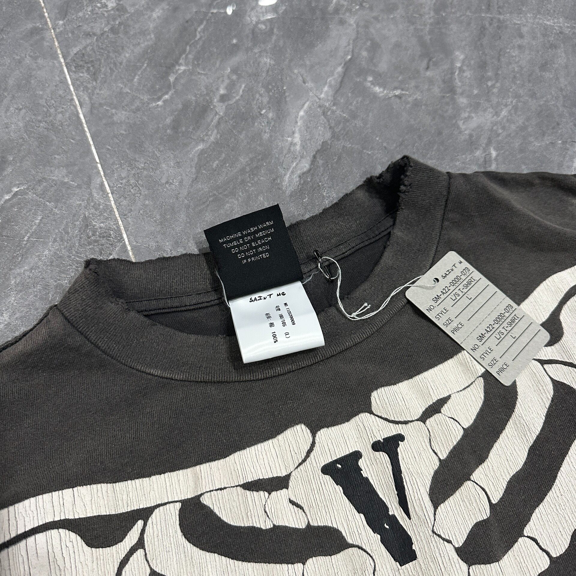 Saint Michael Vlone Limited Skeleton Long Sleeve Shirt — detail