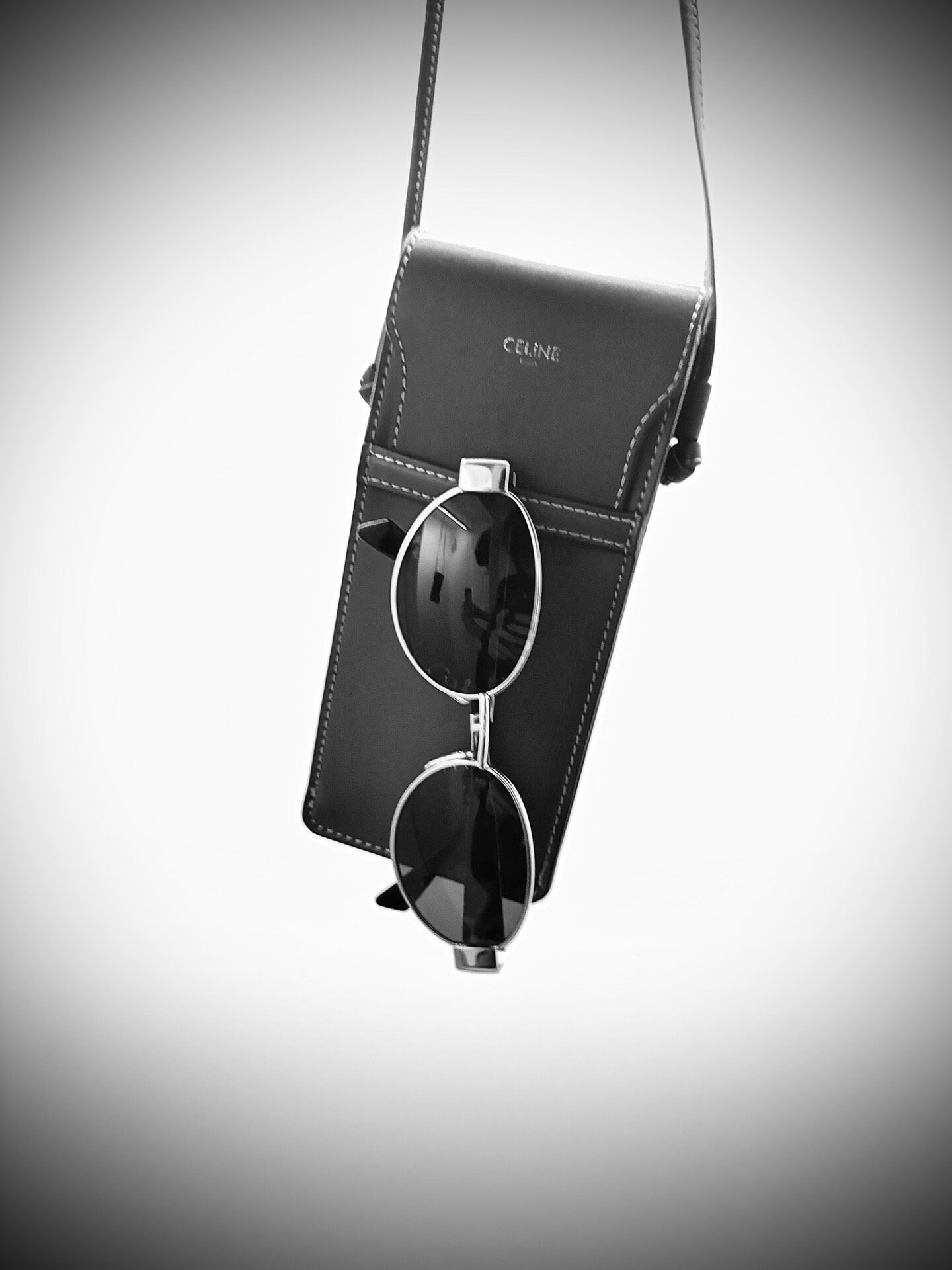 Celine Silver Frame Oval Sunglasses