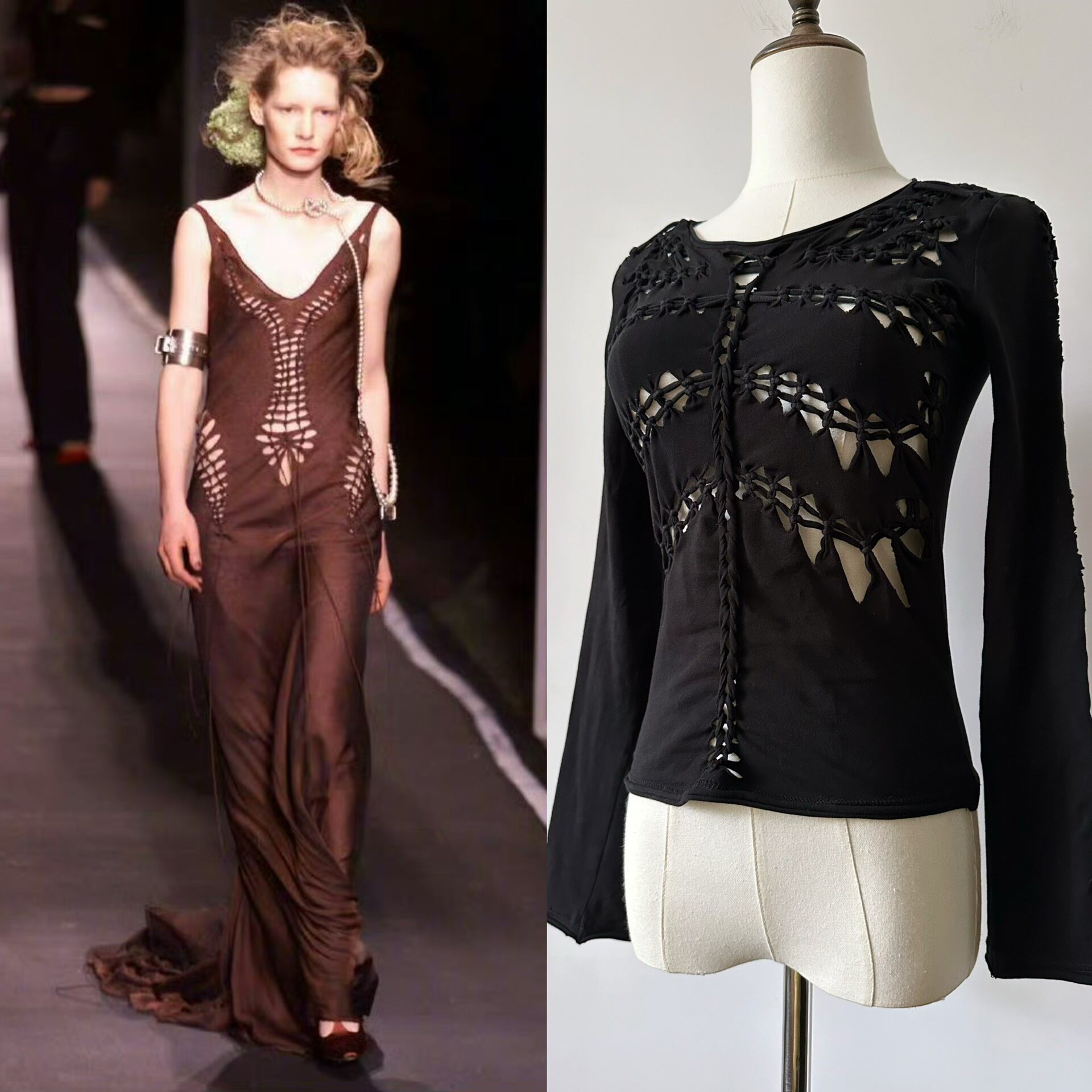 Jean Paul Gaultier 2001s Braided Cut-out Top — back